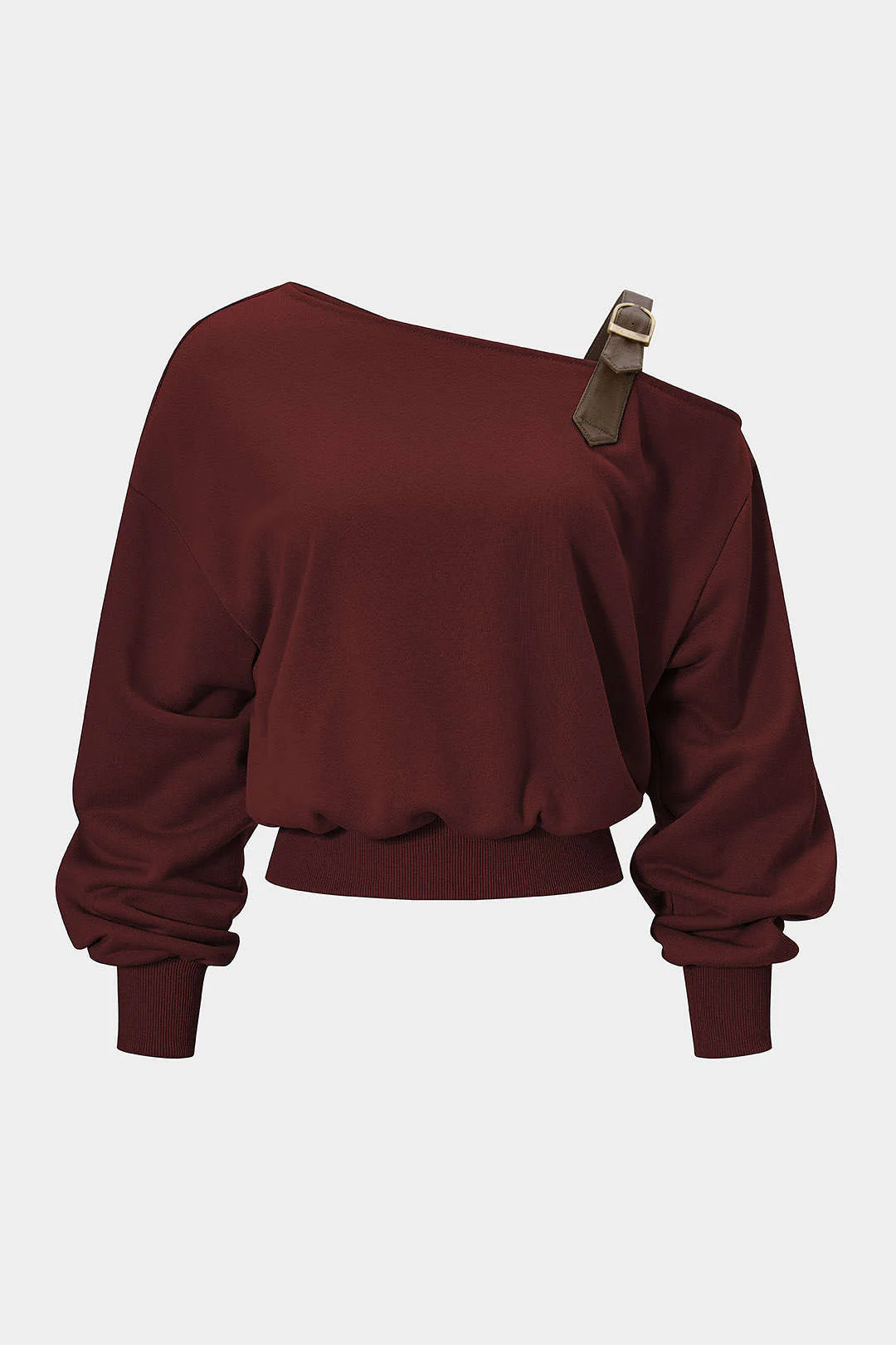 Plus Size Patchwork Asymmetrical Long Sleeve Sweatshirt - Weenar