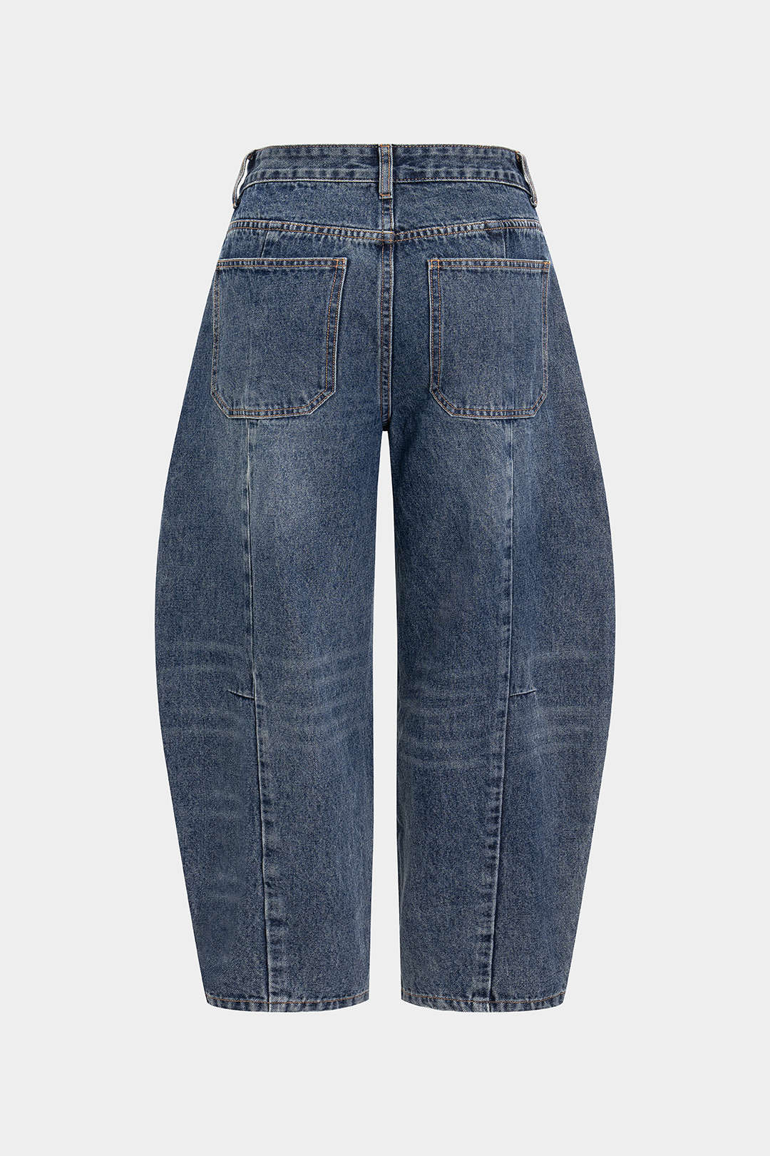 Plus Size Denim Contrast Pocket Jeans - Weenar