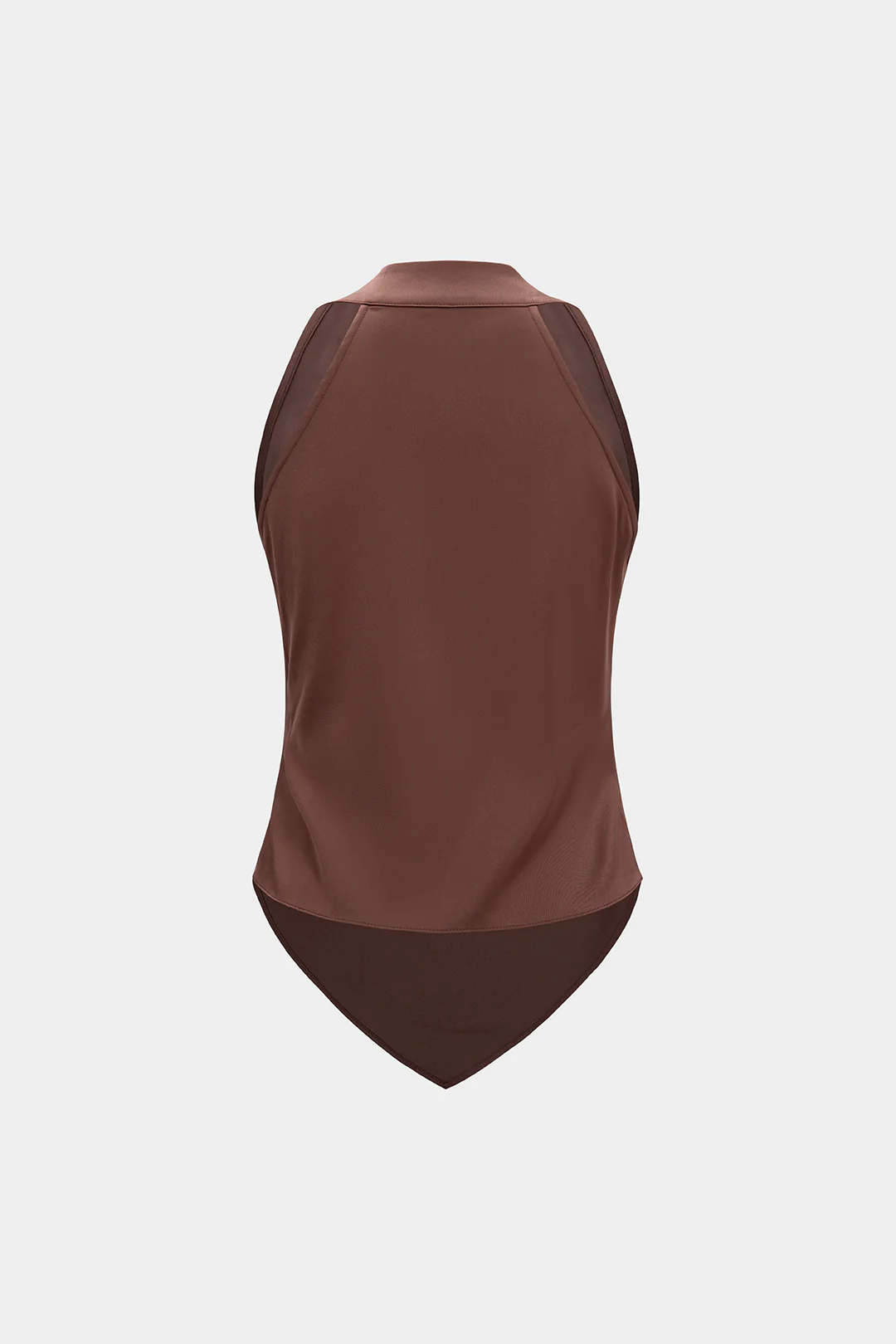Satin Crossed V-Neck Asymmetrical Ruched Tank Top - Weenar
