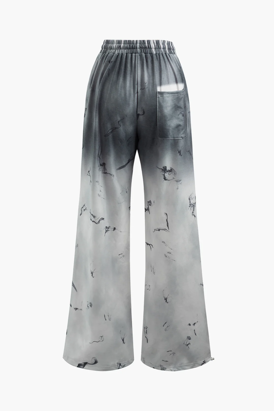 Abstract Ombre Print Drawstring Ripped Pants - Weenar