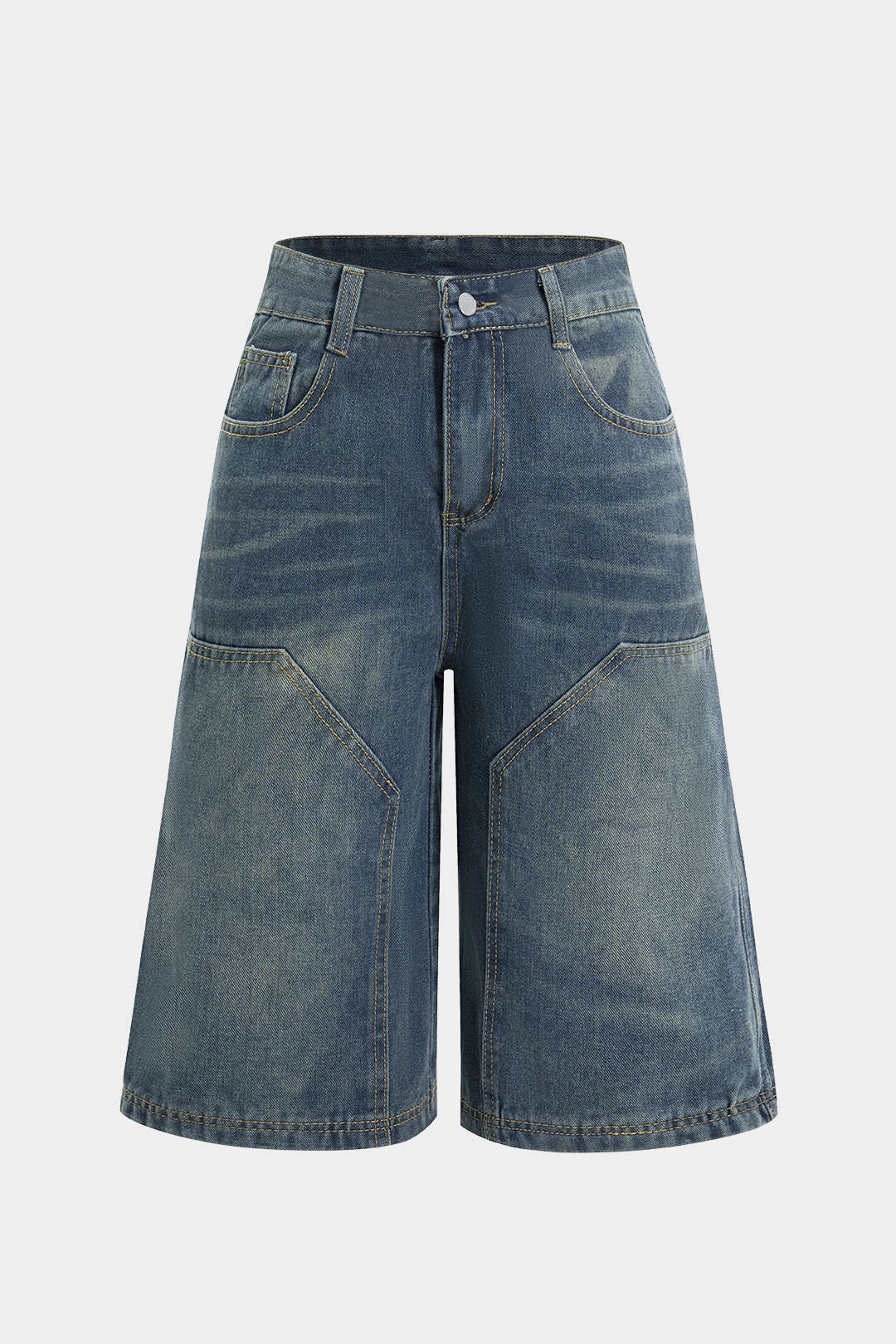 Denim Wide Leg Jorts - Weenar