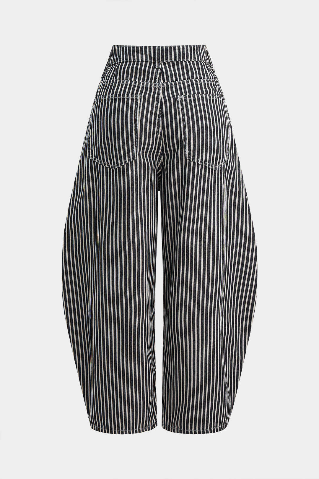 Stripes Print Barrel Pants - Weenar