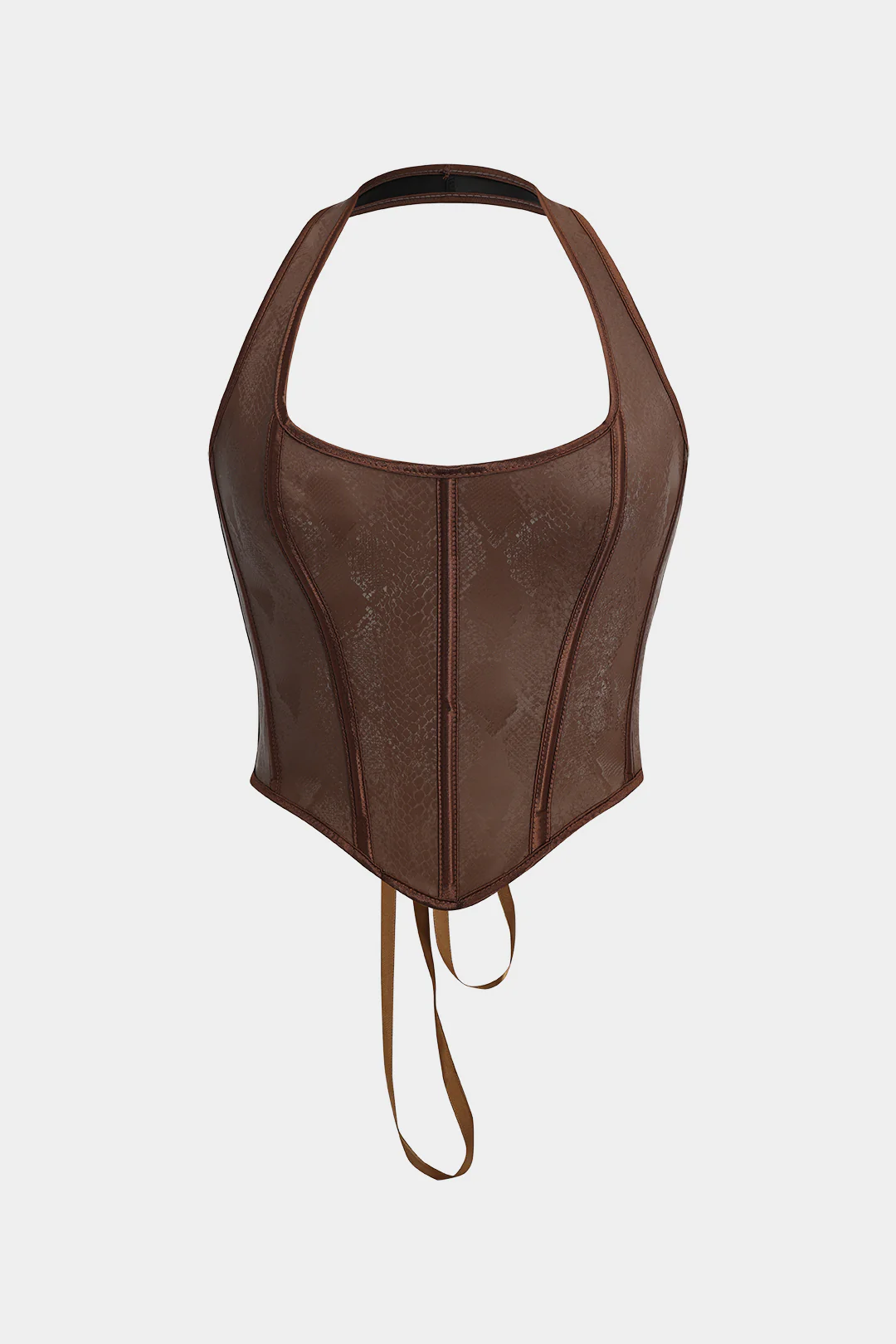 Plus Size Tie Back Corset Tank Top - Weenar