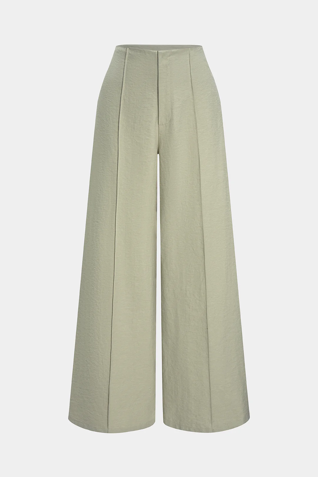 Linen Zipper Stitching Detail Trousers - Weenar
