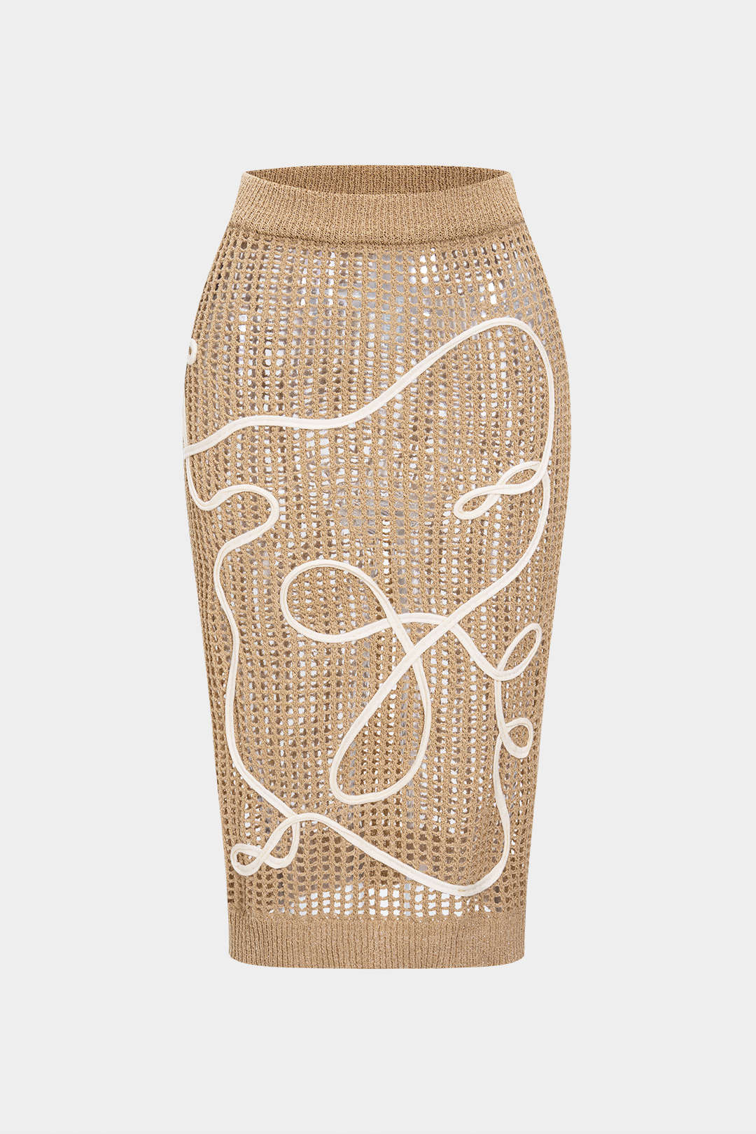 Knit 3D Embroidery Print Skirt - Weenar