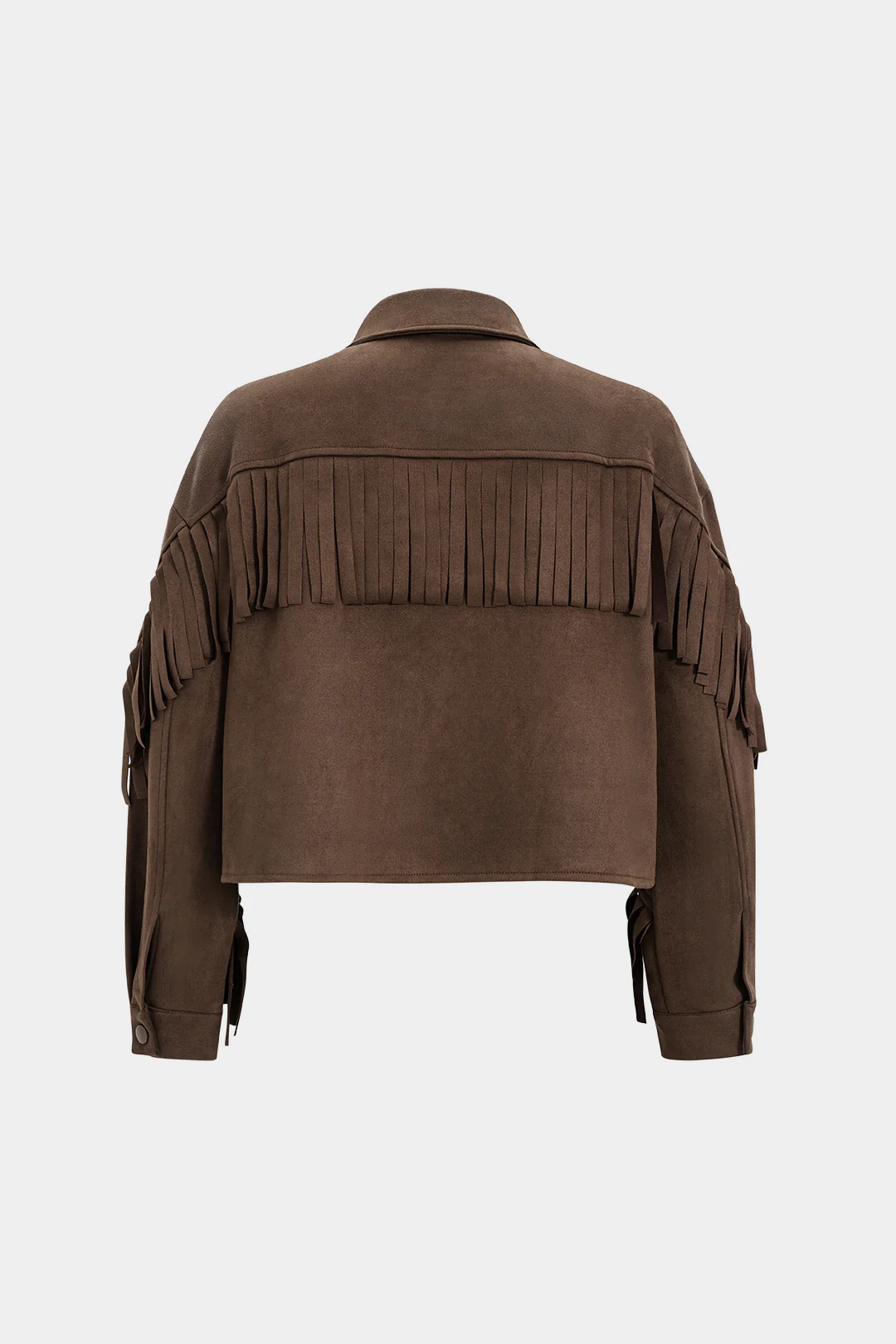 Suede Fringe Pocket Jacket - Weenar