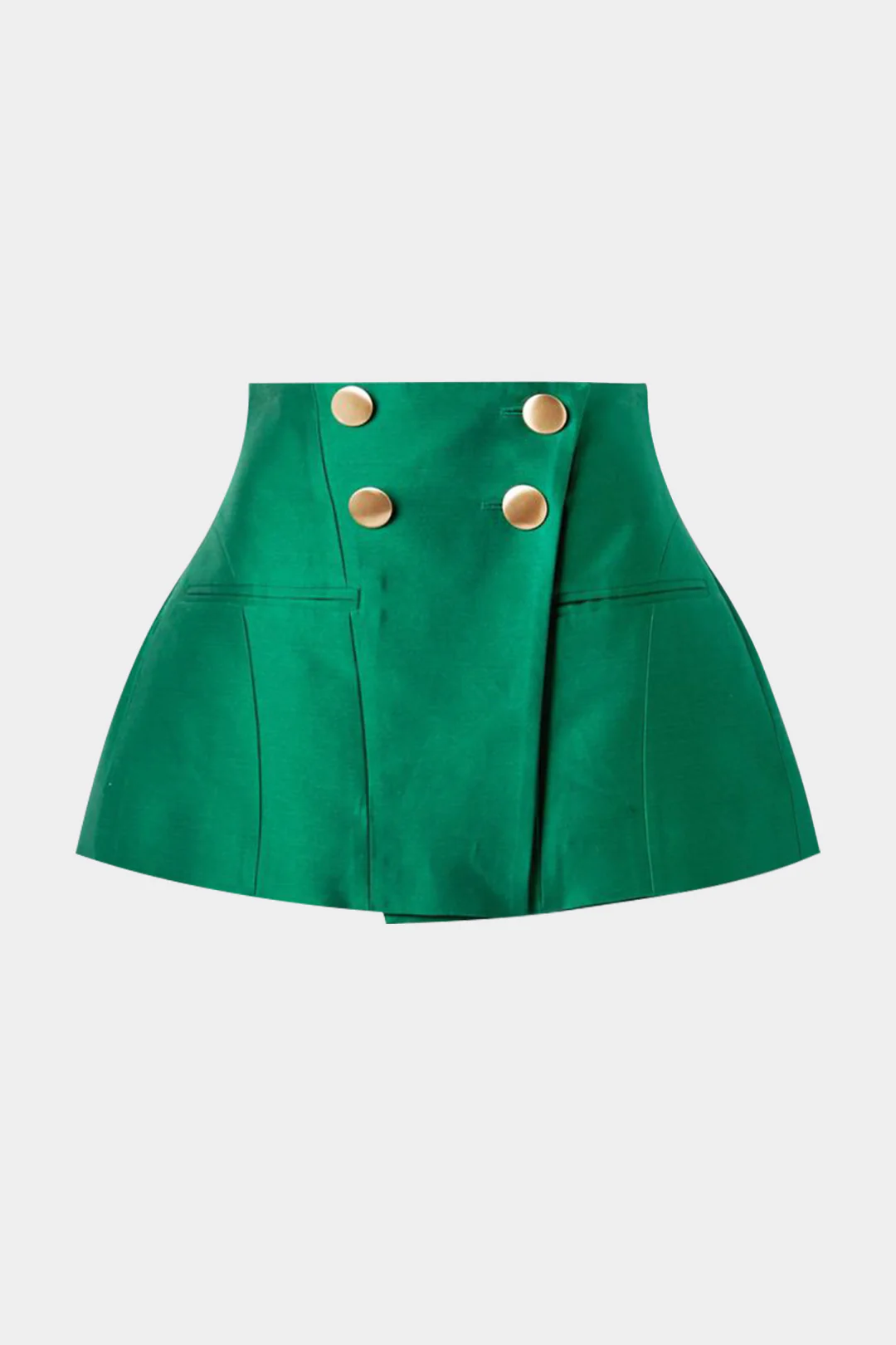 Satin Metallic Button Shorts - Weenar