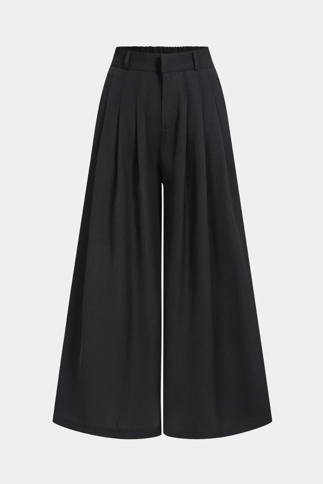 High Waist Pleated Wide Leg Pants - Weenar