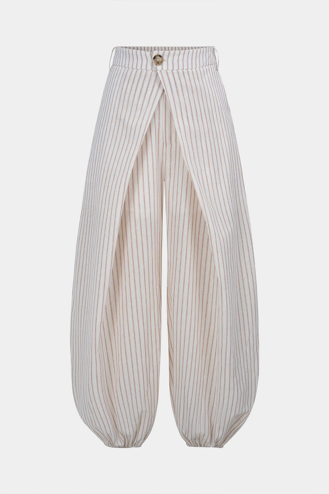 Stripes Print Ruched Lantern Pants - Weenar