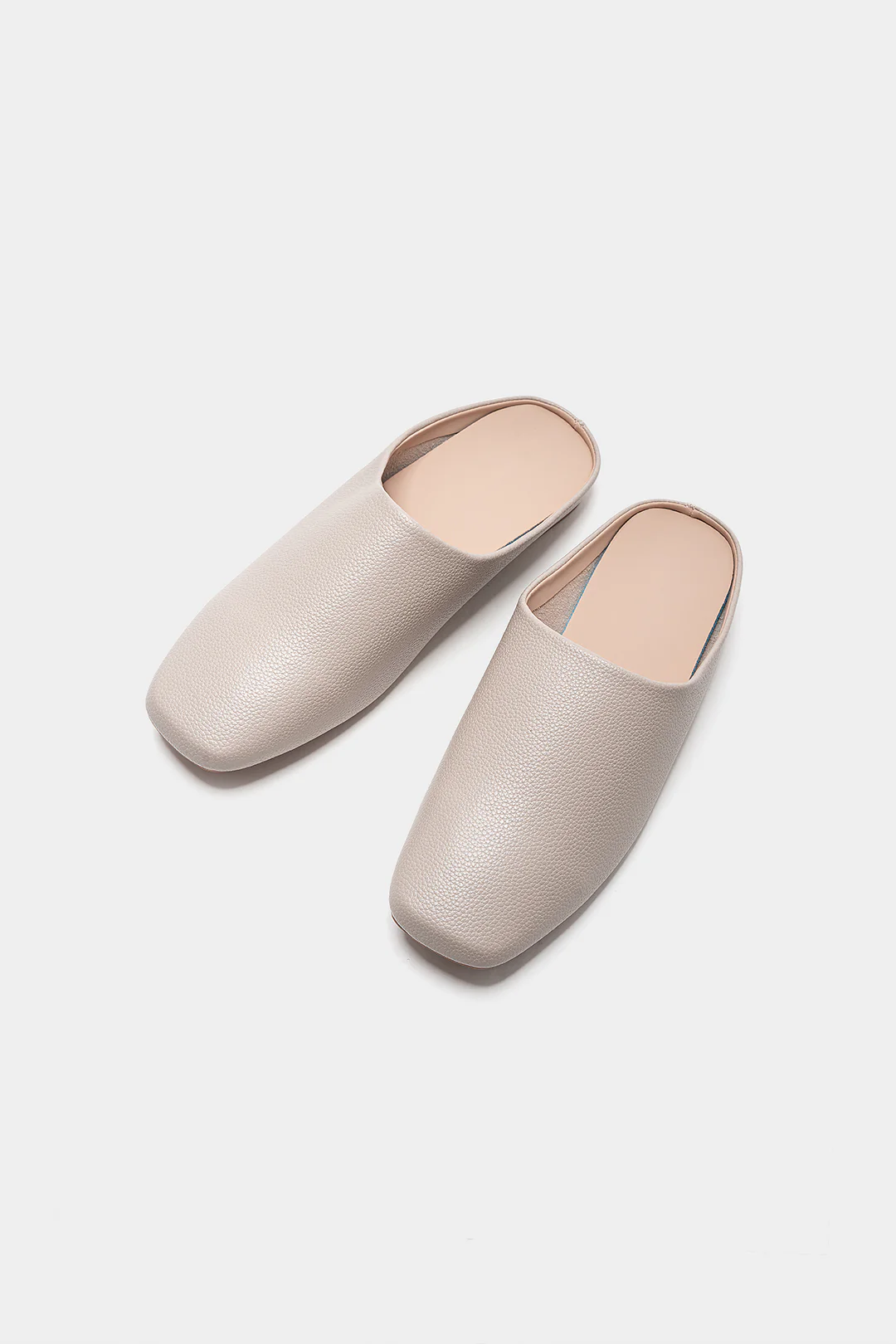 Leather Square Toe Flats - Weenar