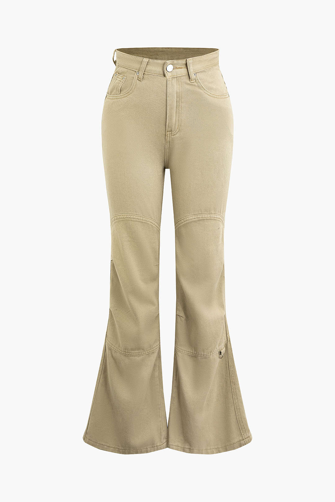 Denim Irregular Flared Jeans - Weenar