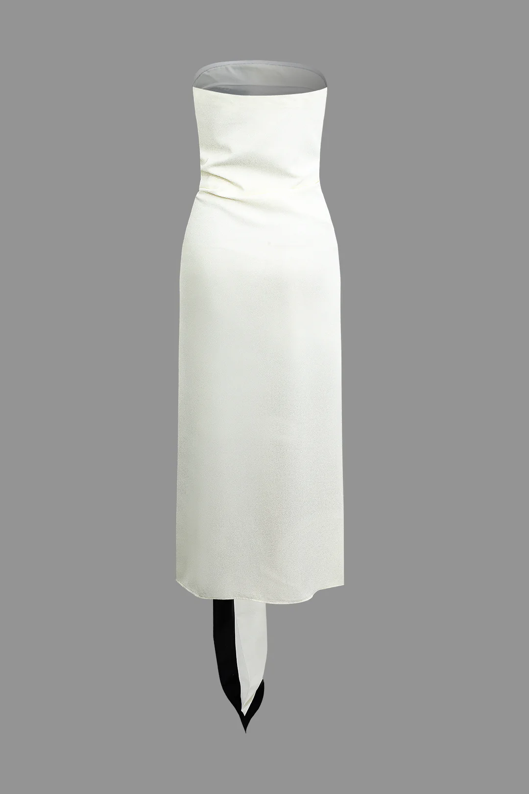 Contrast Tie-Up Sleeveless Maxi Dress - Weenar
