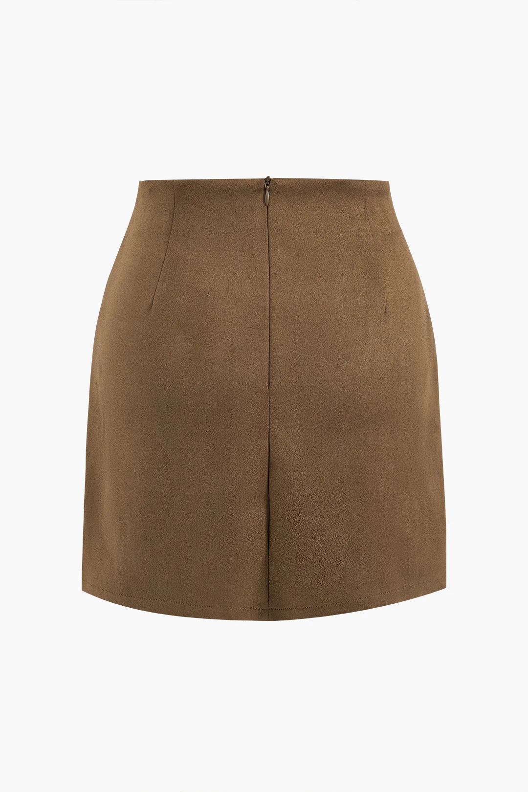Linen Button Patchwork Pleated Skirt - Weenar