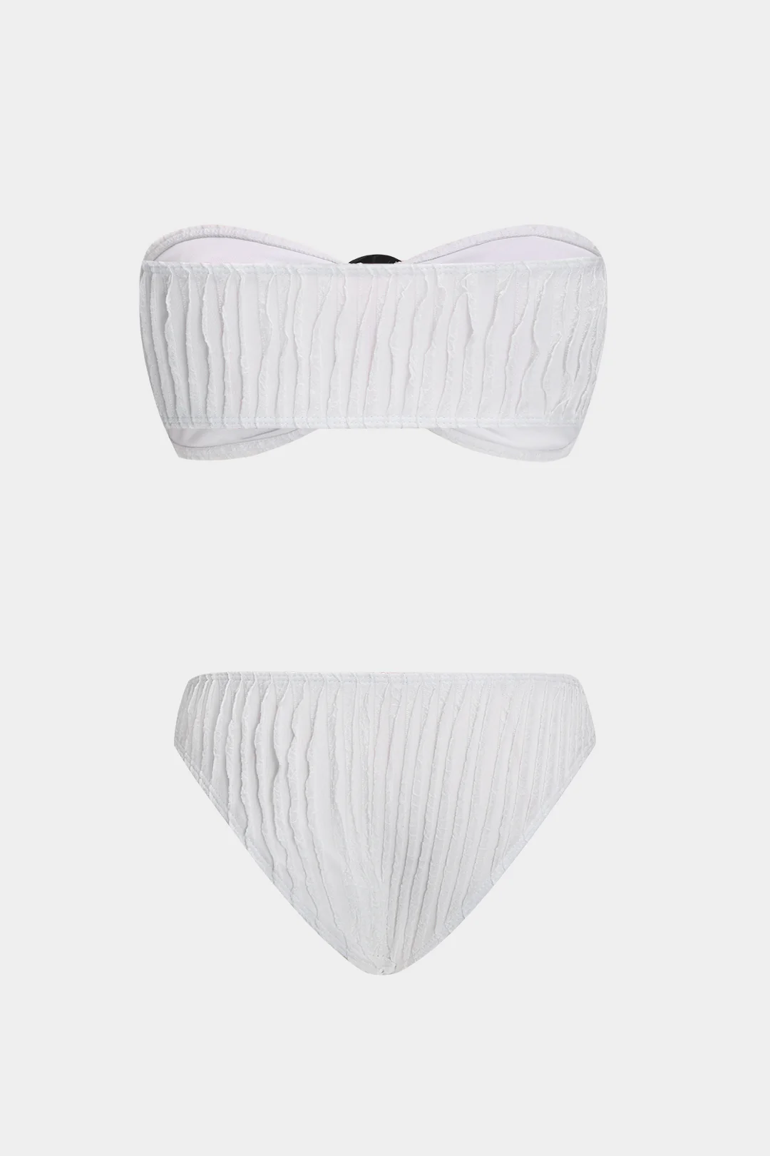 3D Flower Decor Contrast Bikini Set - Weenar