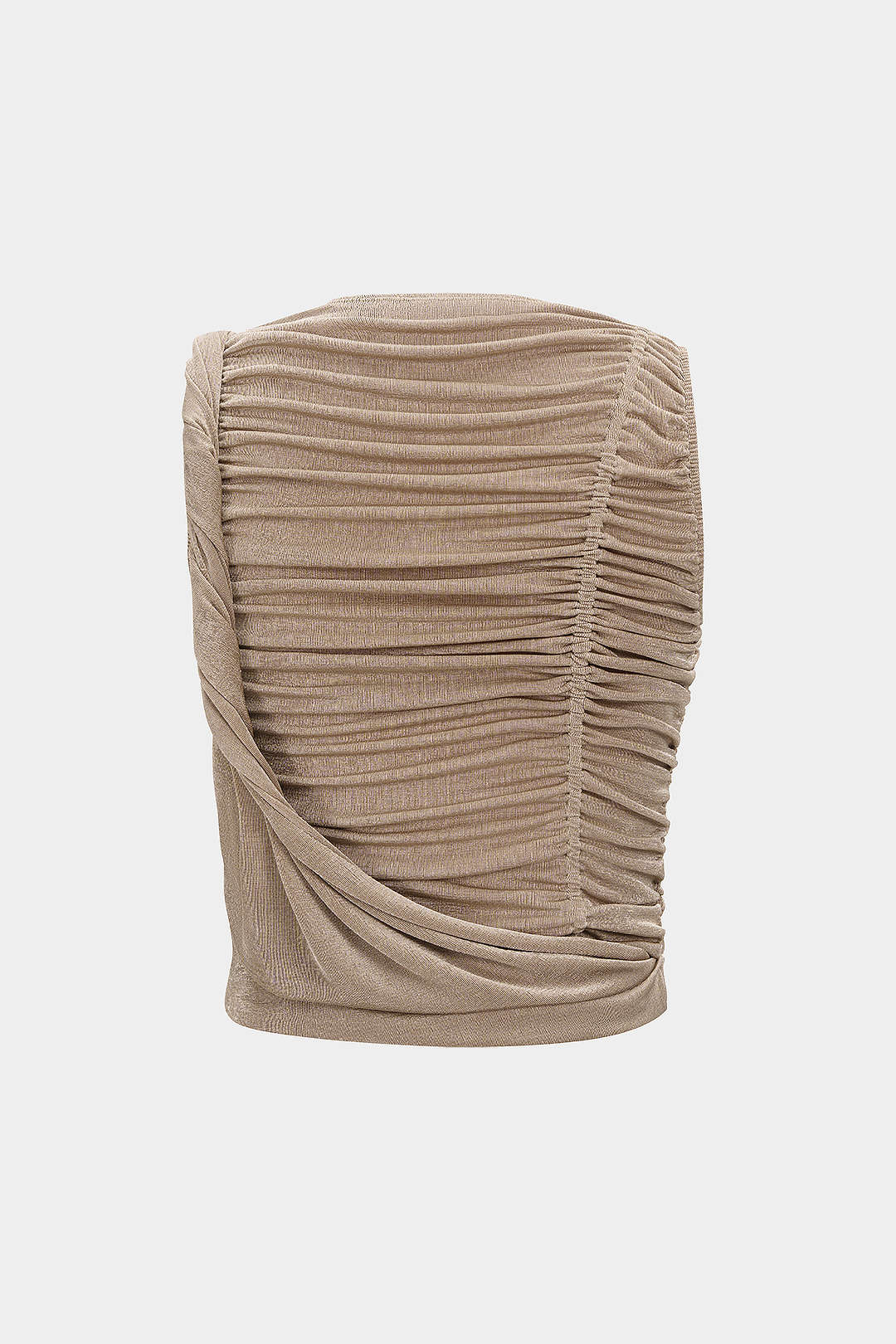 Round Neck Ruched Twist Knot Tank Top - Weenar