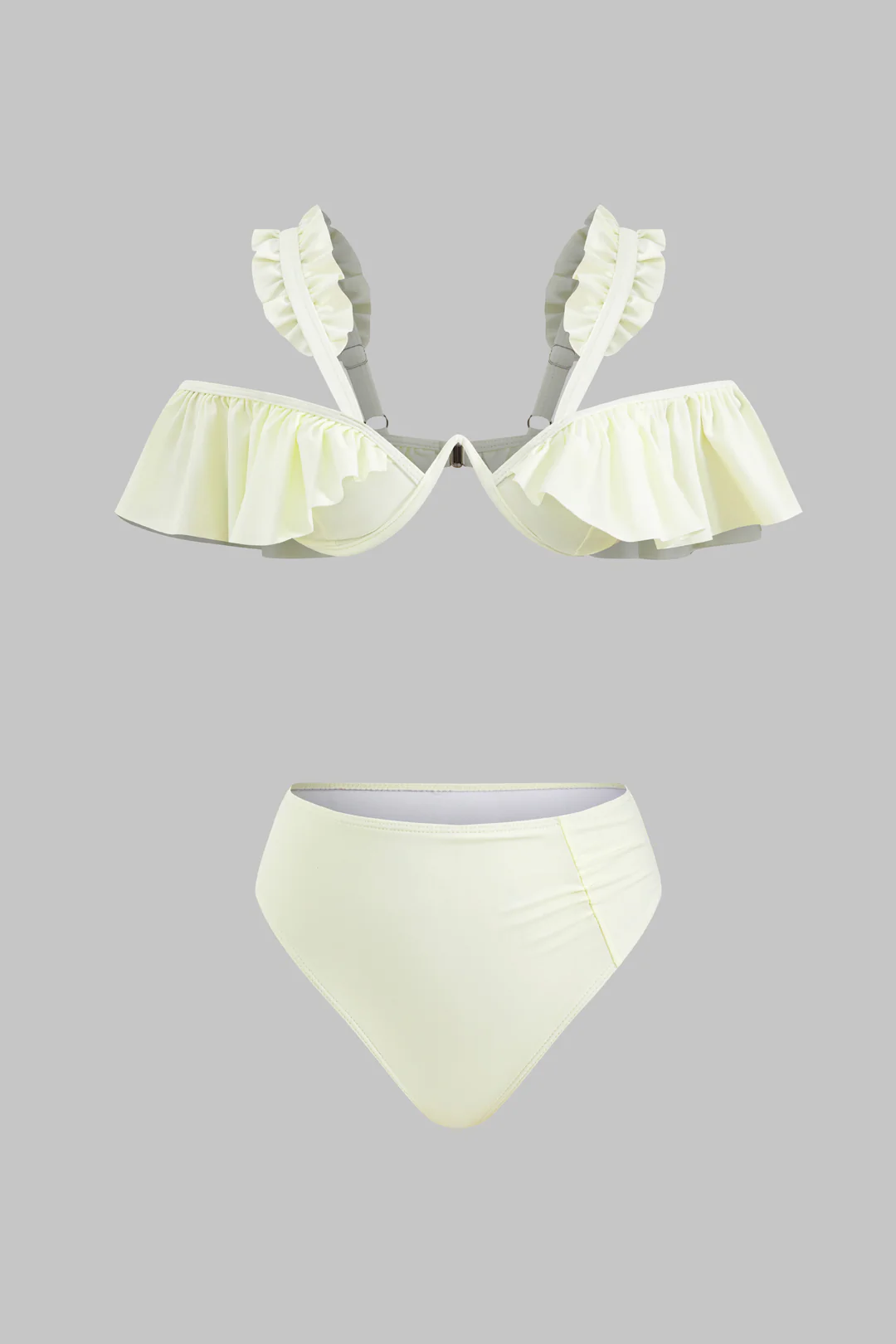 Ruffle Underwire Bikini Set - Weenar
