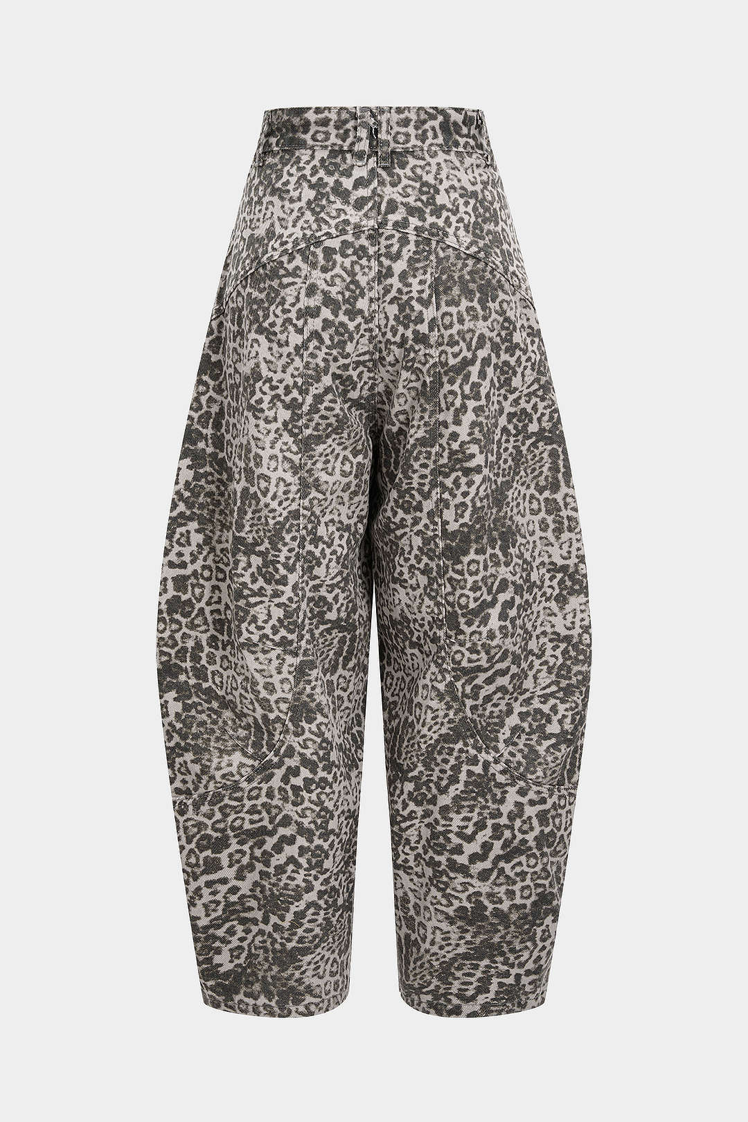 Leopard Print Barrel Trousers - Weenar