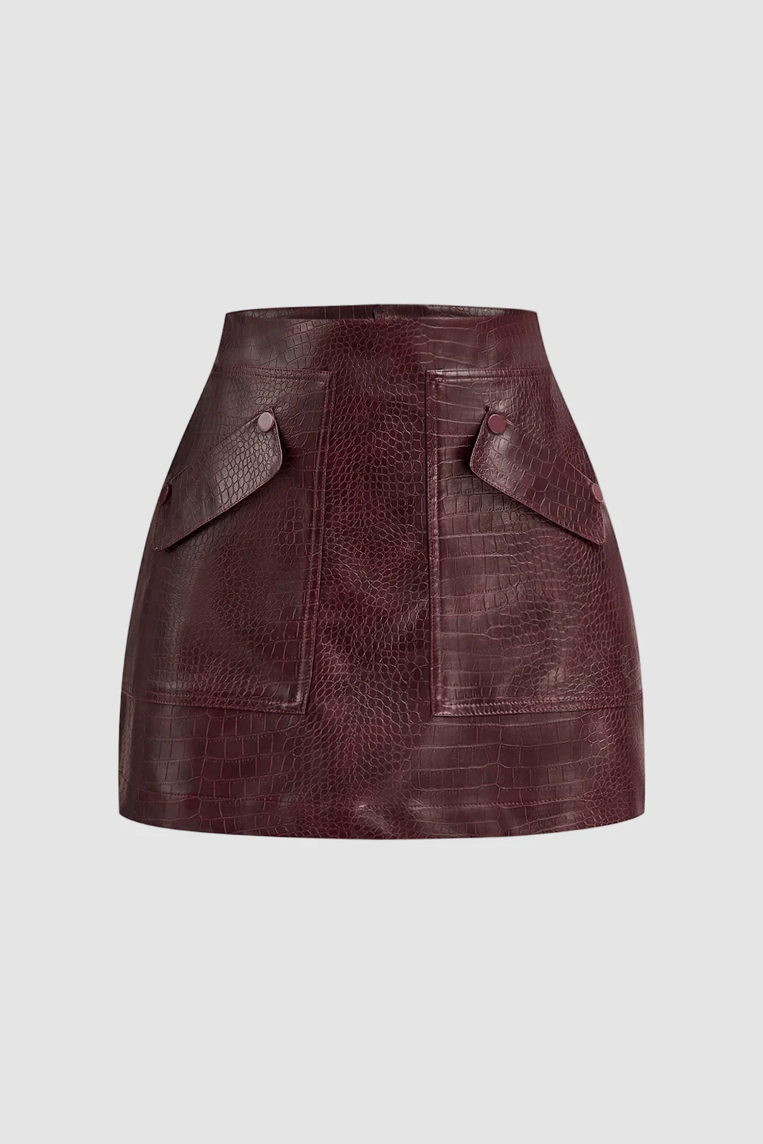 Faux Leather High Waist Skirt - Weenar