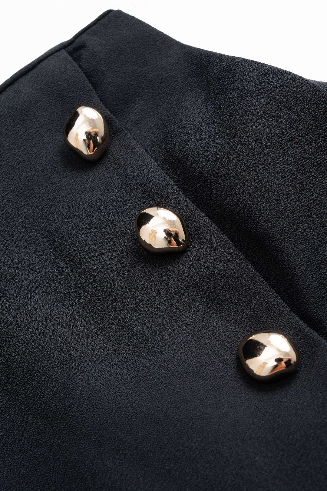 Round Neck Asymmetrical Button Vest - Weenar