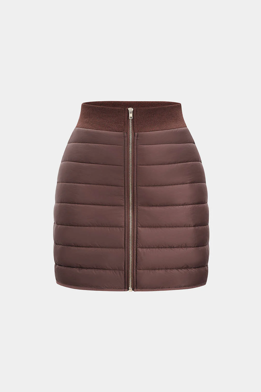 Patchwork Quilted Zipper A-Line Skirt - Weenar