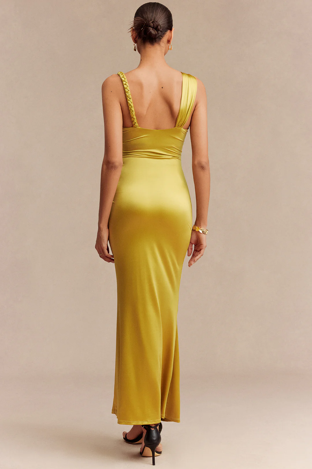 Asymmetrical Braided Sleeveless Maxi Dress - Weenar