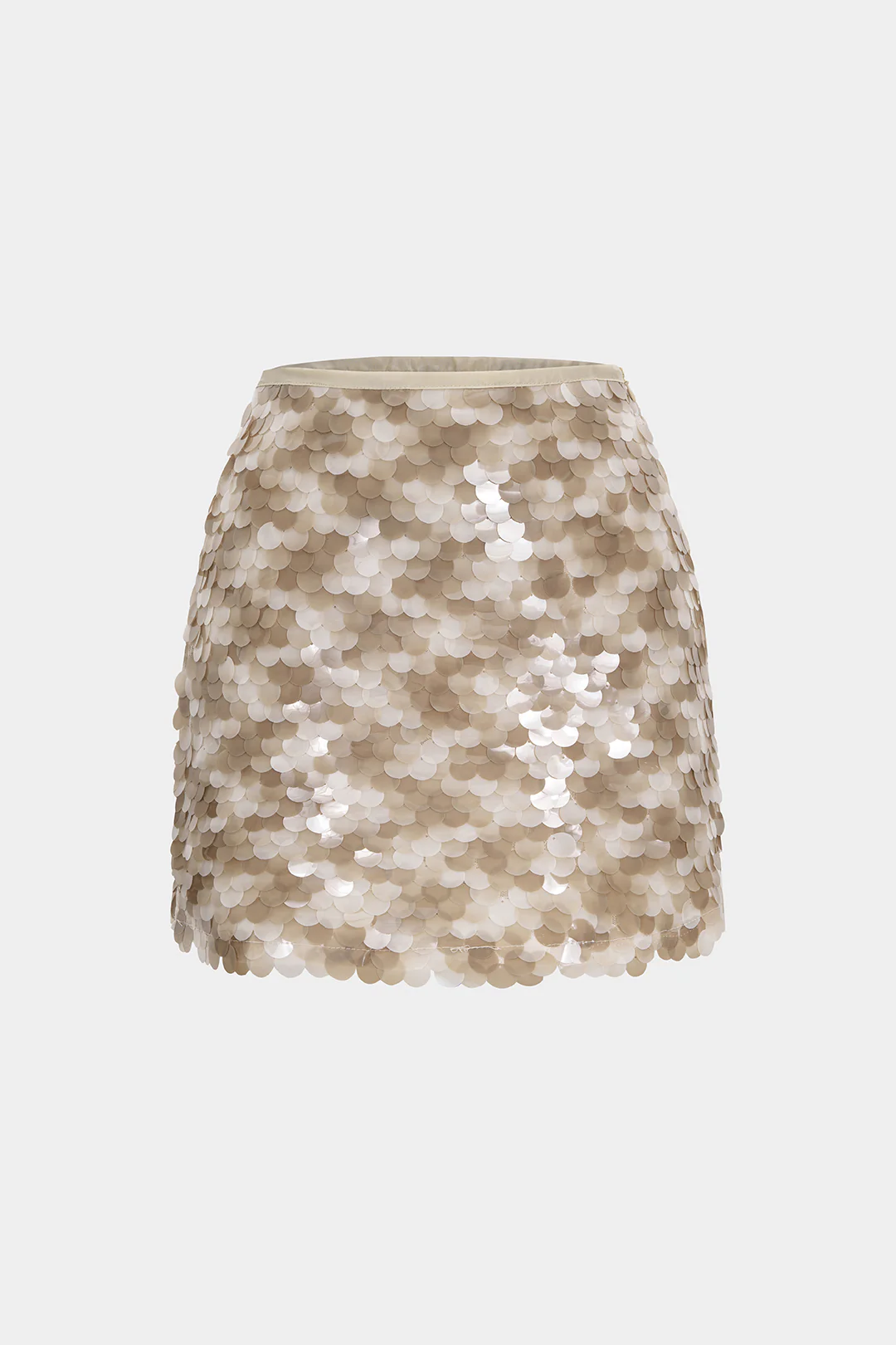 Colorblock Sequin Mini Skirt - Weenar