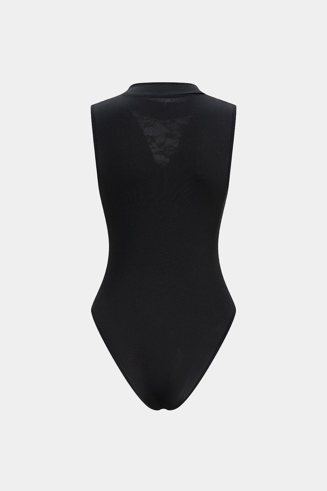 Patchwork Draped Cowl Neck Cut Out Sleeveless Bodysuit - Weenar