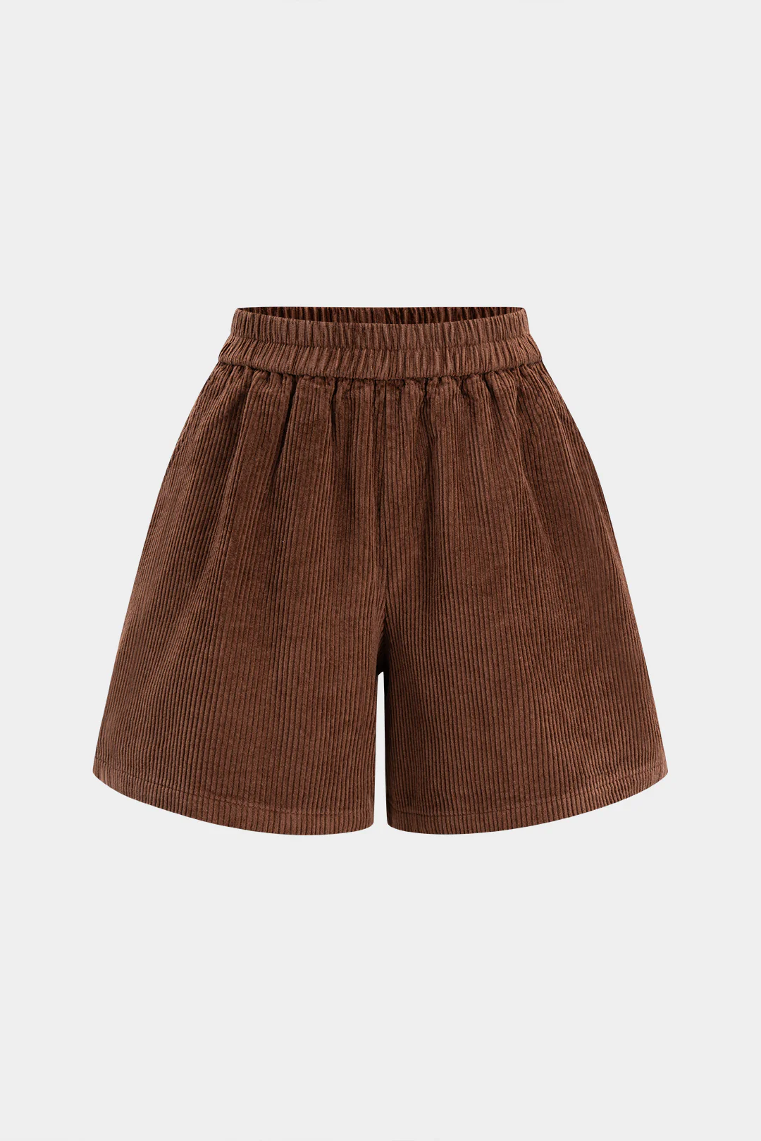 Corduroy High Waist Wide Leg Shorts - Weenar