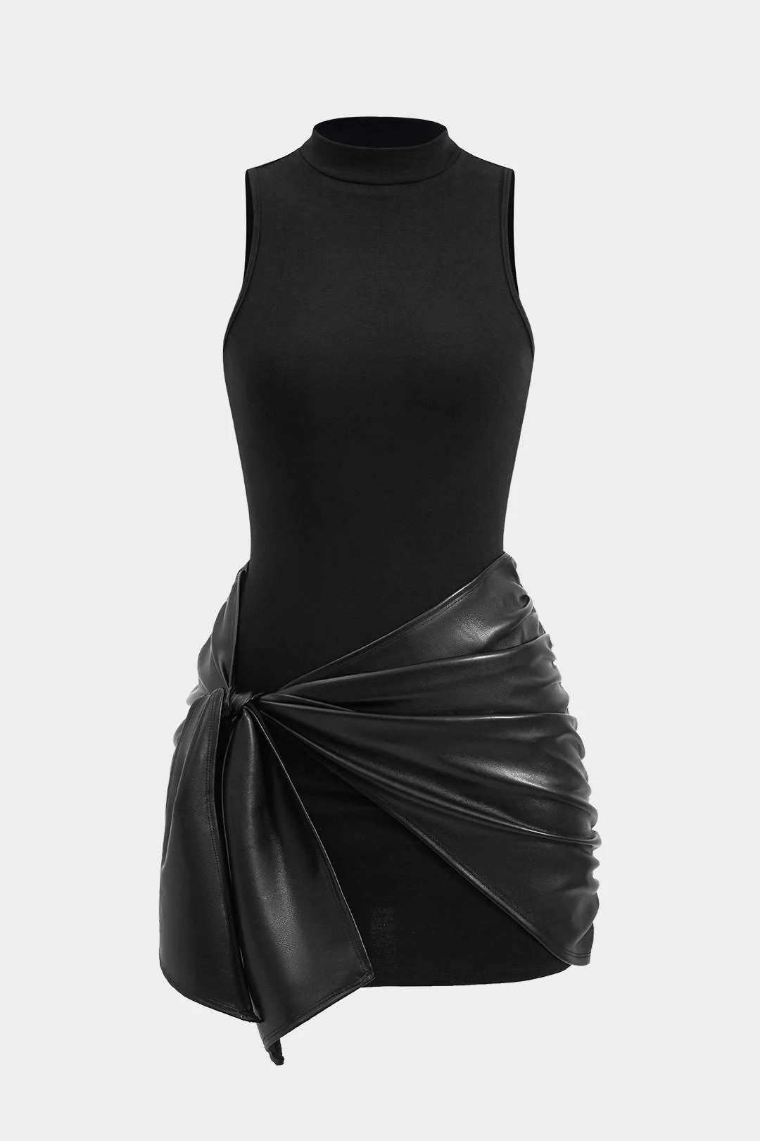 Tie Front Sleeveless Mini Dress - Weenar