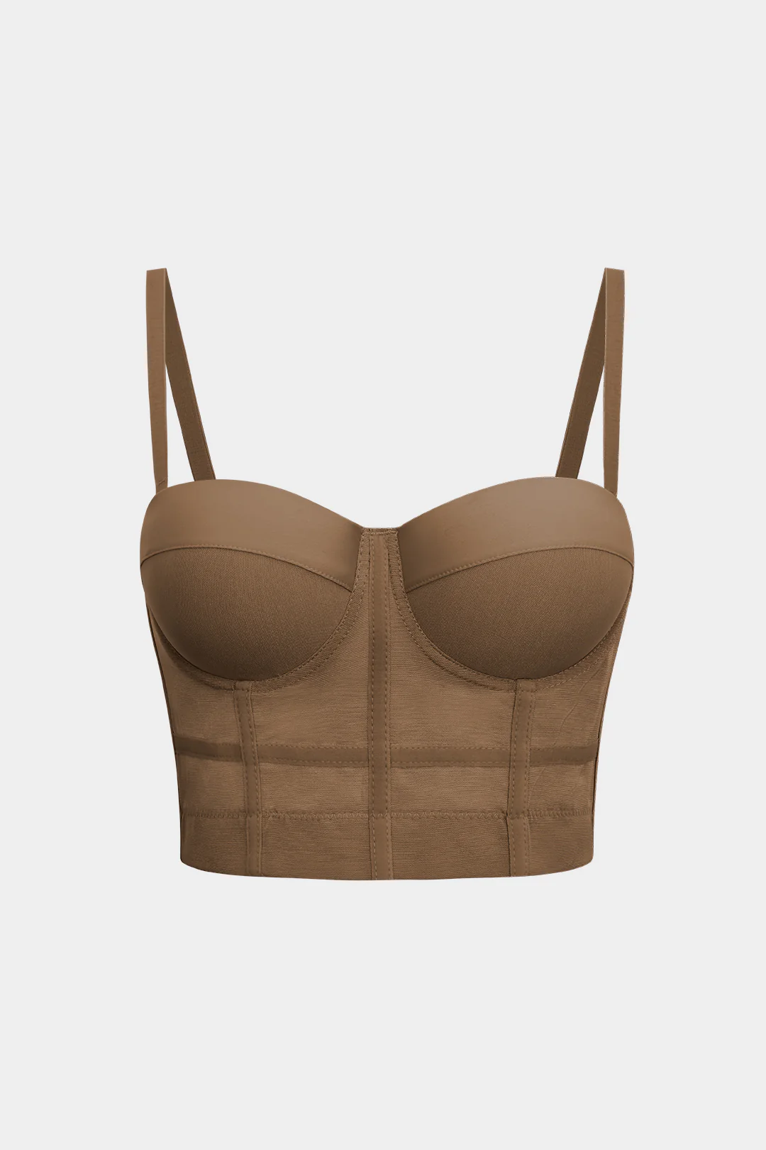 Plus Size Mesh Bustier Corset Cami Top - Weenar