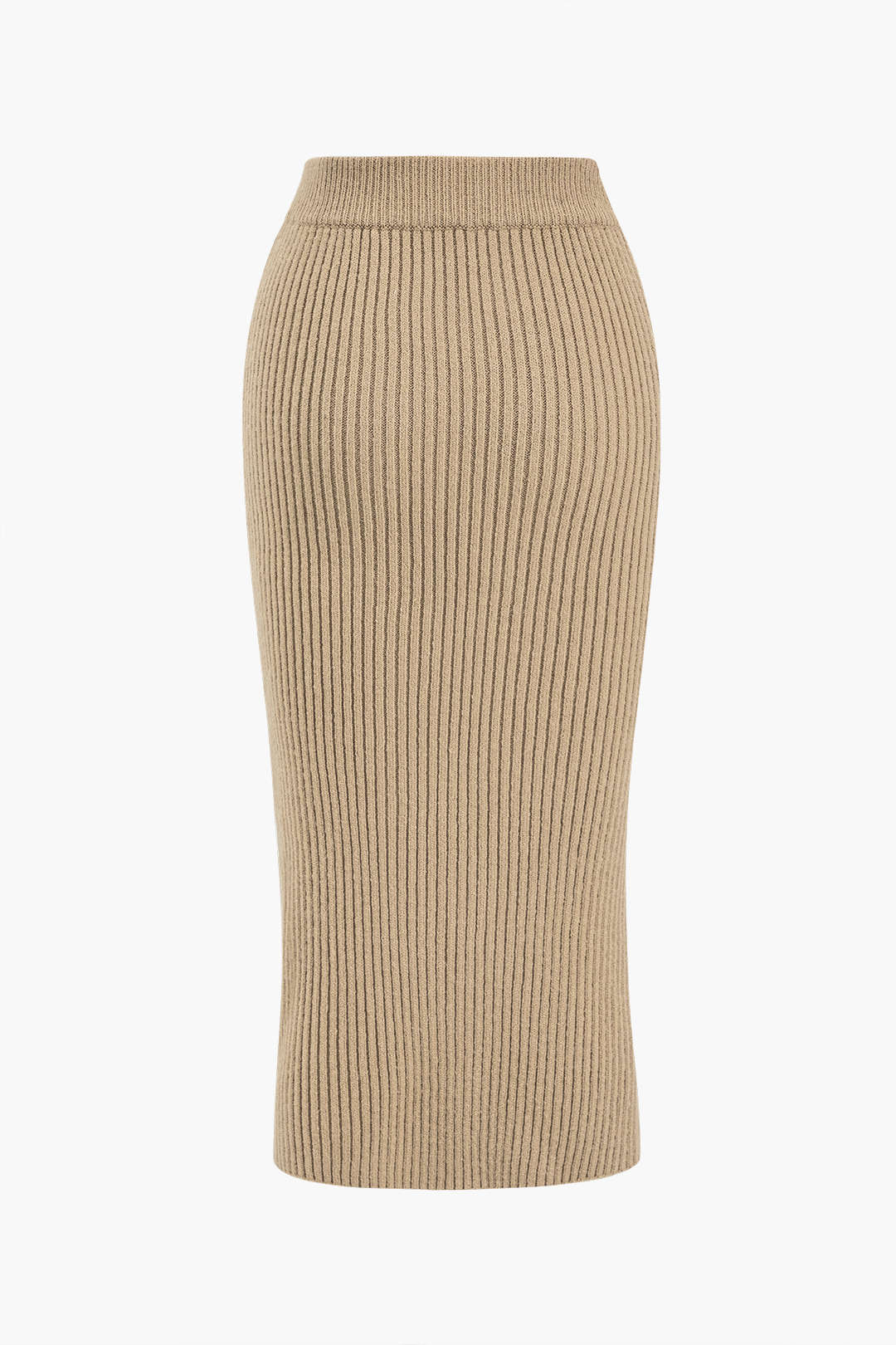 Crossed Sweater Asymmetrical Midi Skirt - Weenar