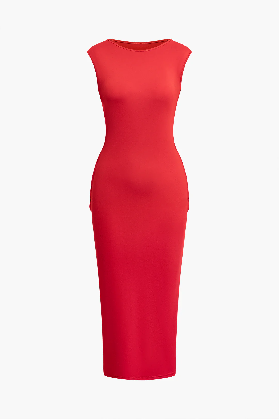 Backless Cut Out Sleeveless Maxi Dress - Weenar