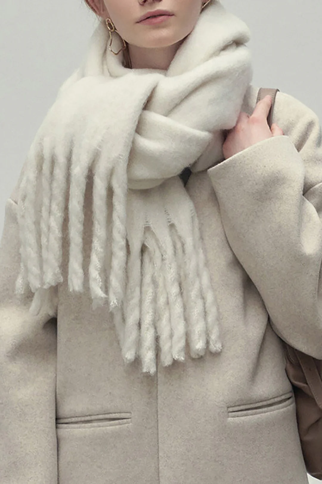Imitation Cashmere Fringe Scarf - Weenar