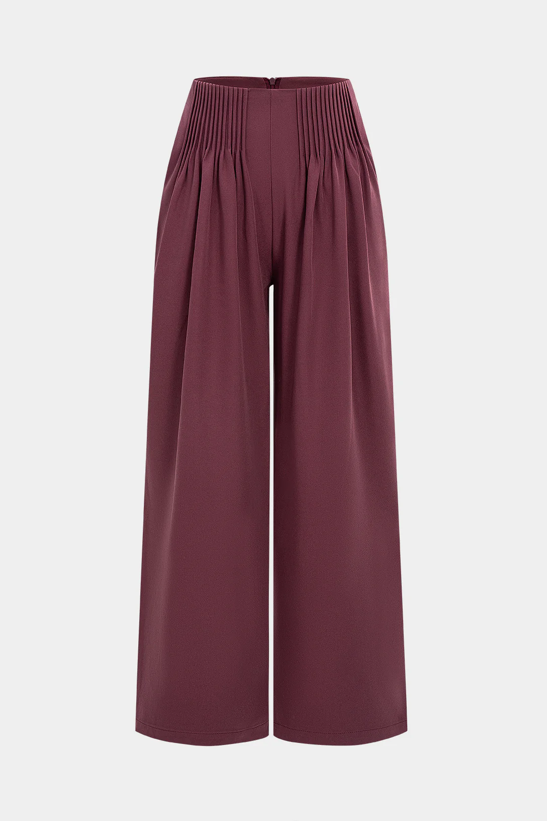 Pleated Straight Leg Pants - Weenar