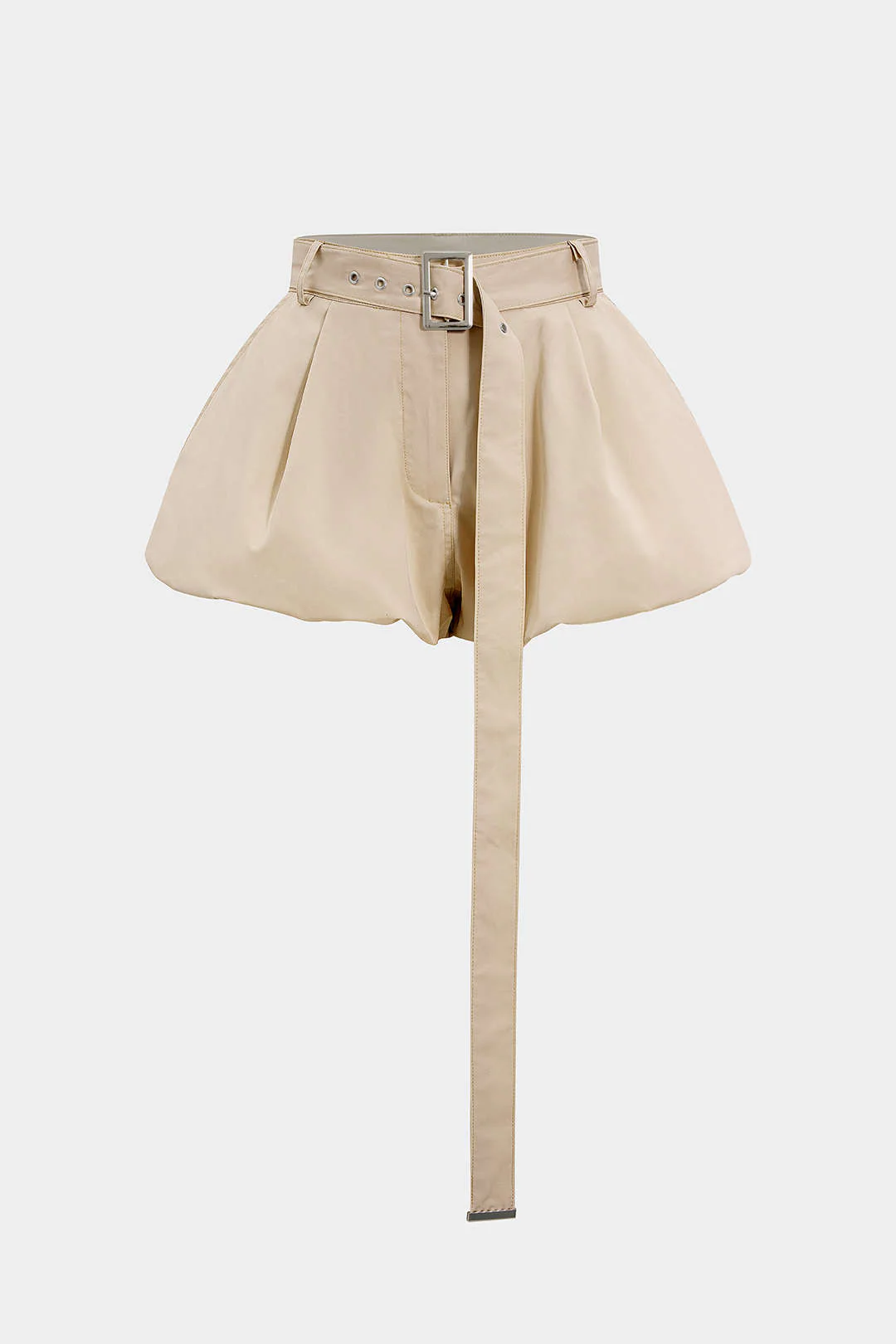 Solid Belted Shorts - Weenar