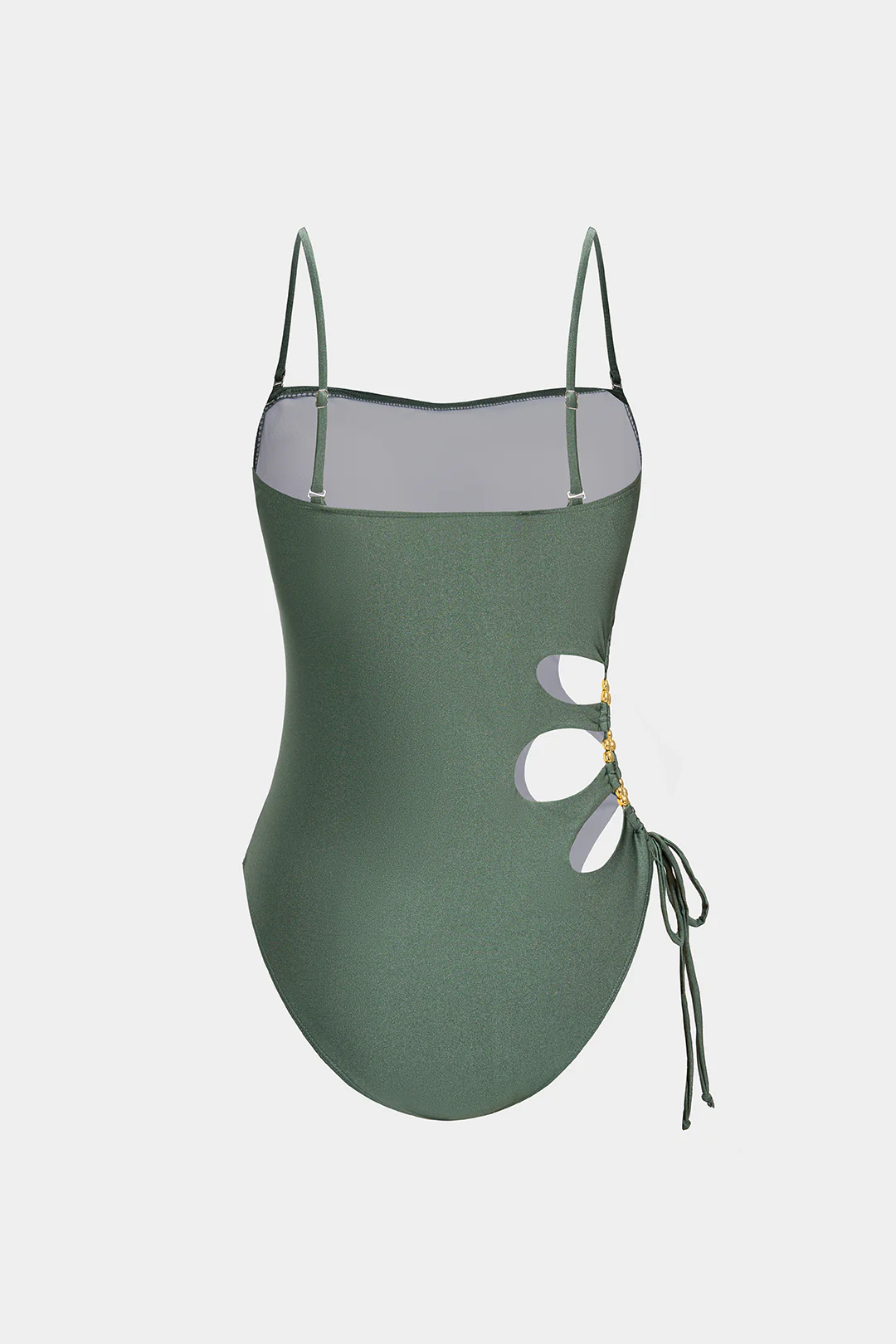 Asymmetrical Tie-Up Cut Out Sleeveless Swimsuit - Weenar