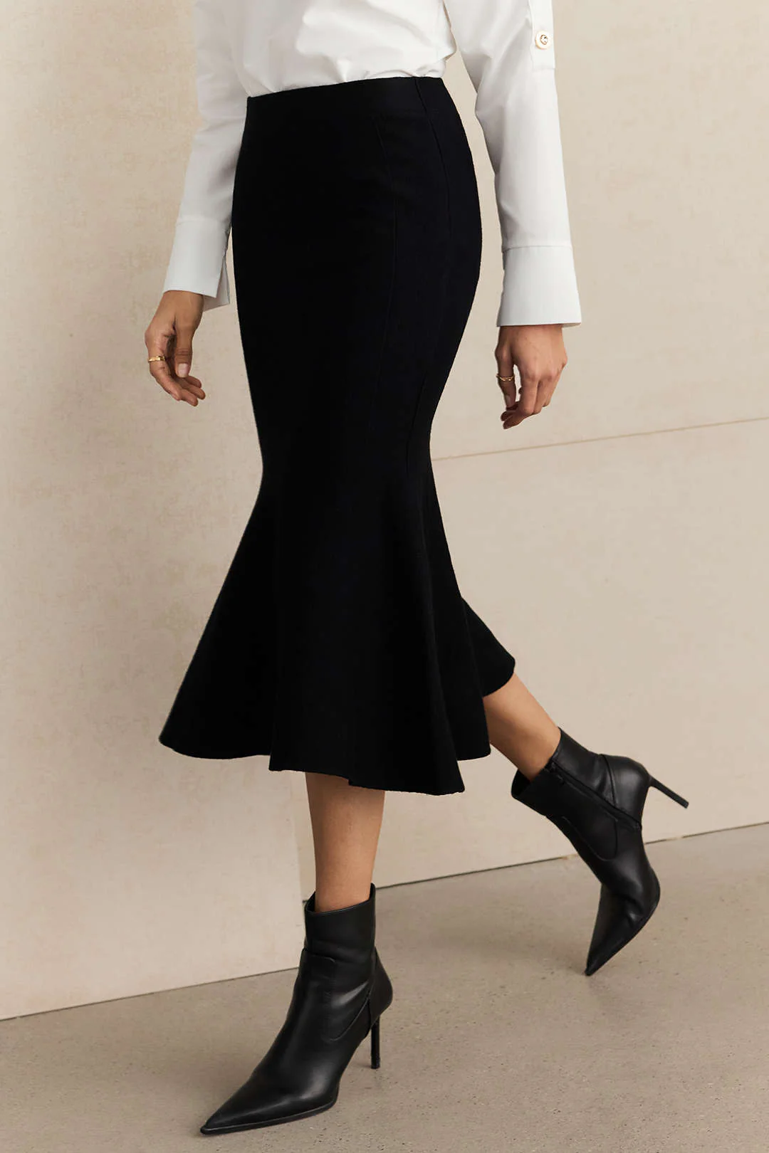Knit Wrap High-Waisted Skirt - Weenar