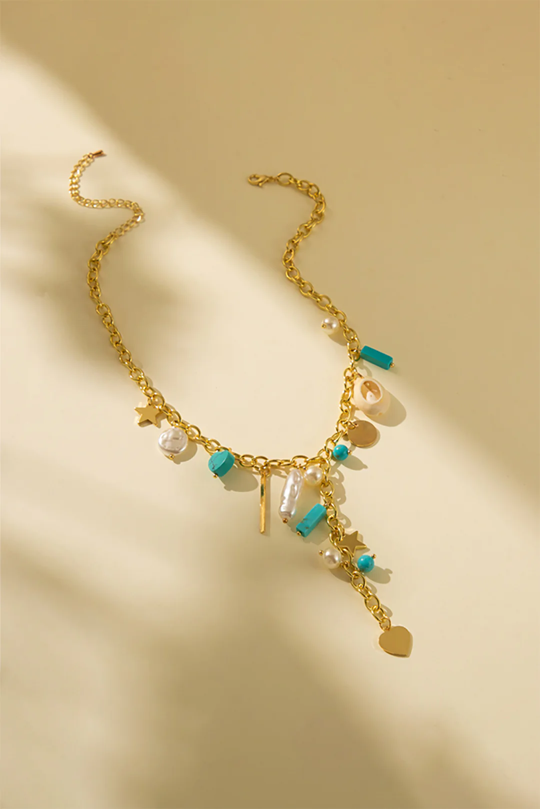 Shell Pearl Heart Pendant Necklace - Weenar