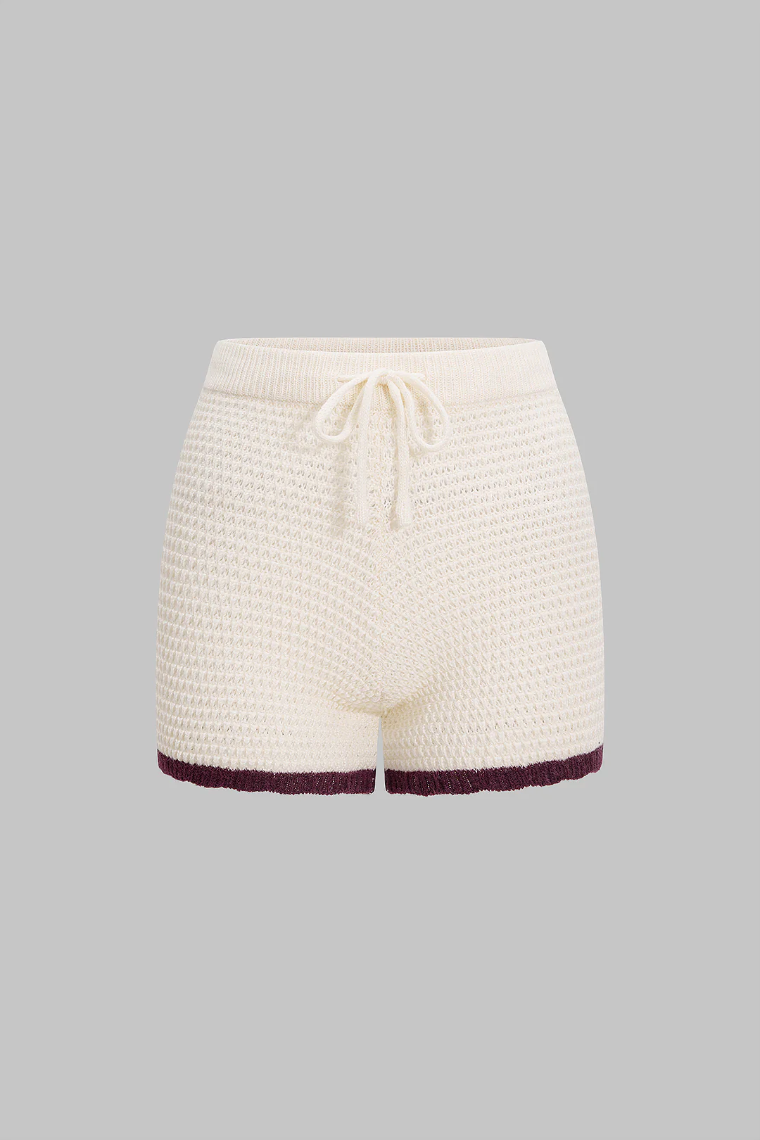 Knit Tie-Up Contrast Shorts - Weenar