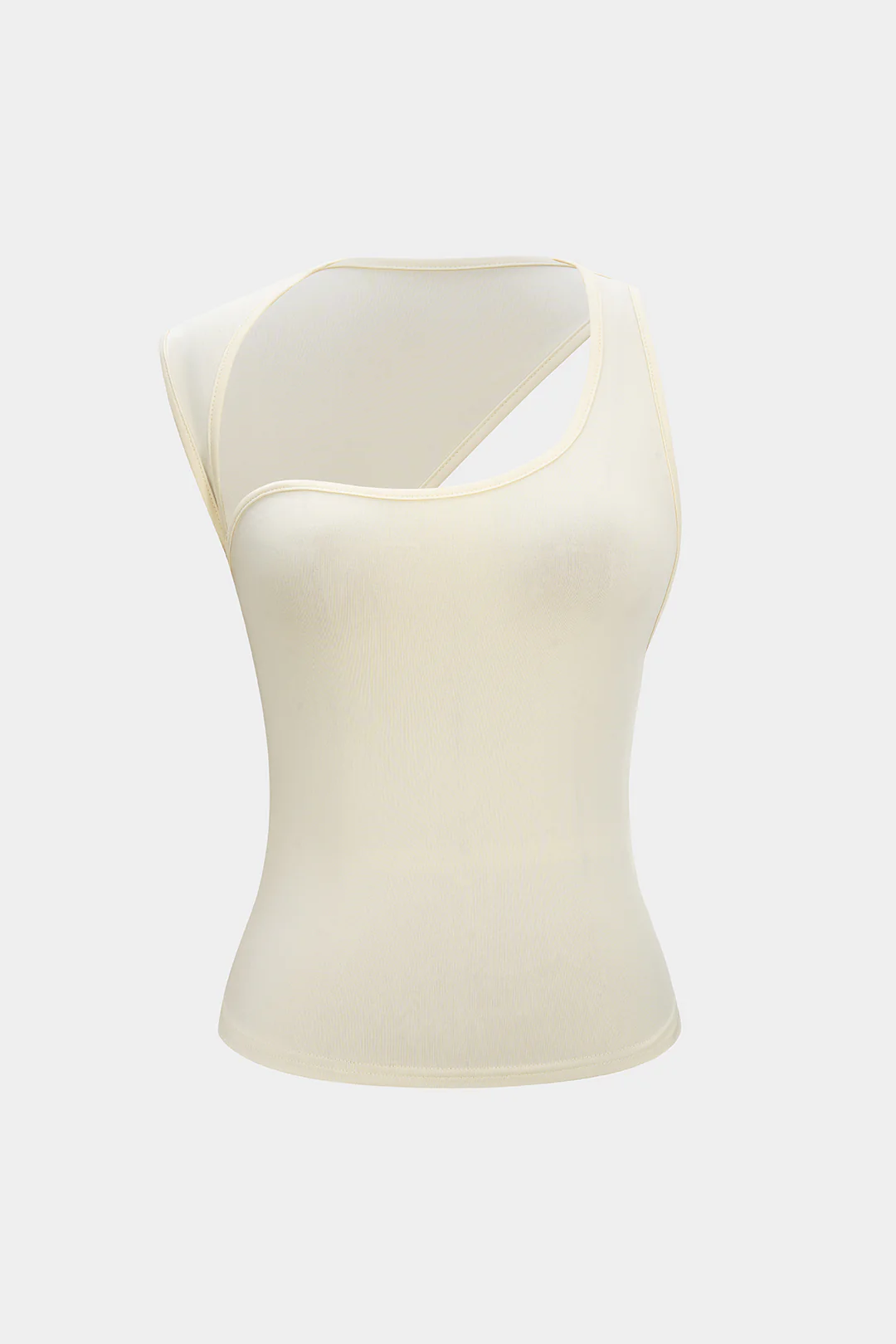 Solid Asymmetrical Tank Top - Weenar