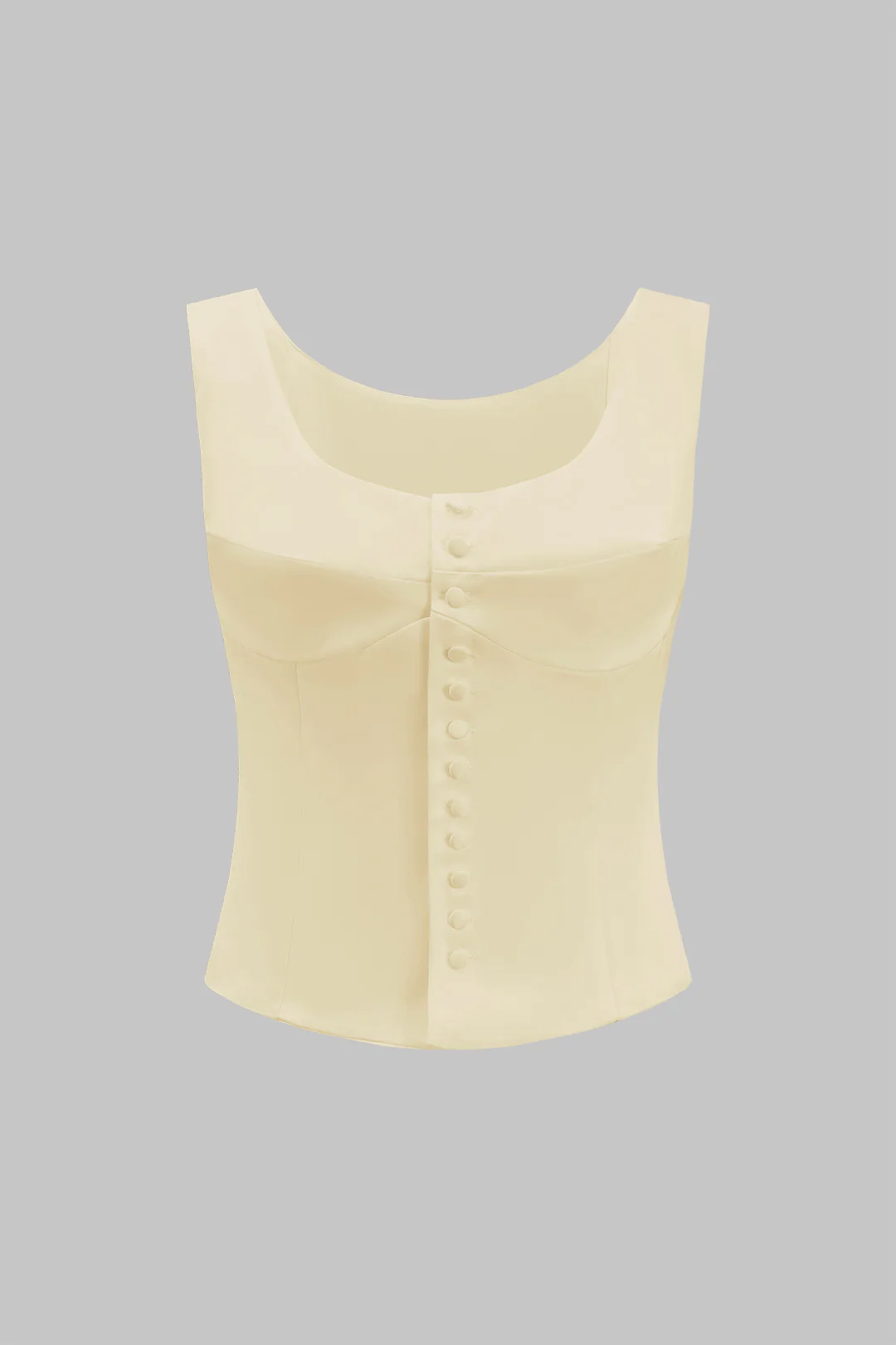 Satin Button Tank Top - Weenar