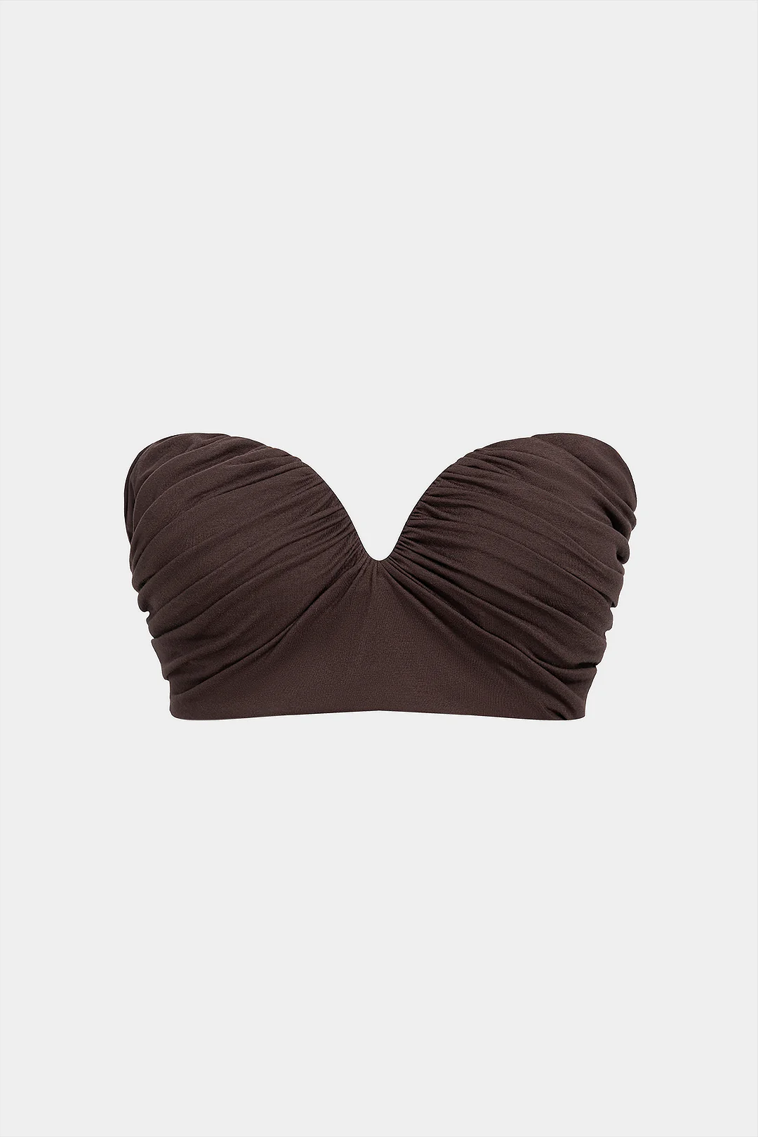 Solid Ruched Tube Top - Weenar