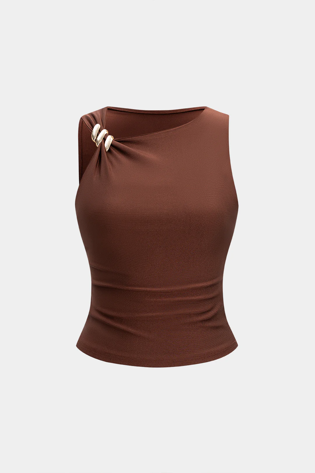 Metallic Asymmetrical Tank Top - Weenar