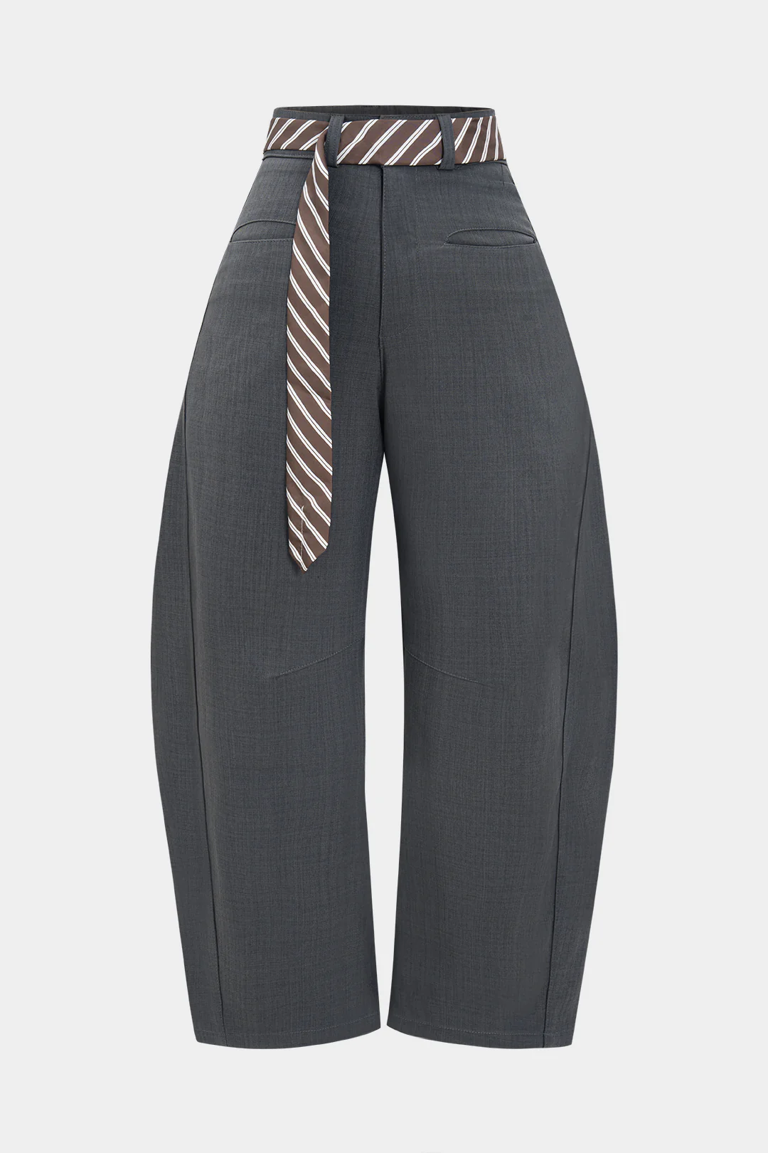 Belted Barrel Trousers - Weenar