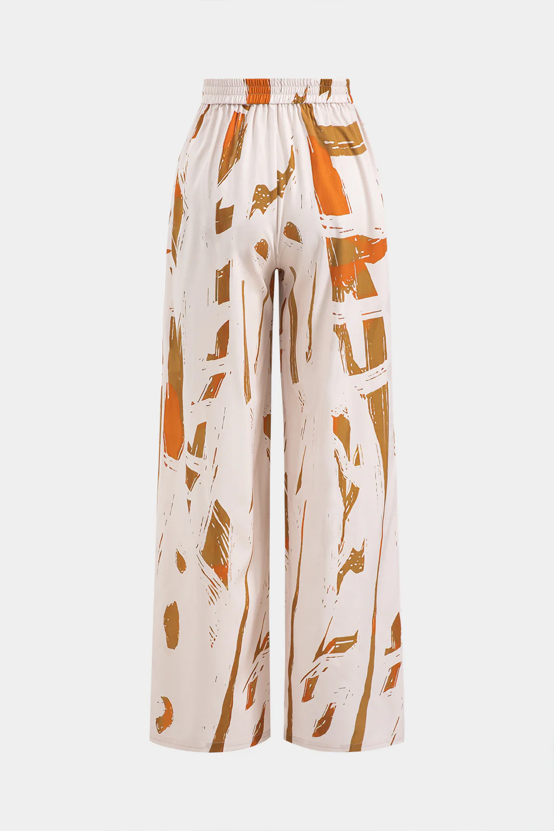 Abstract Print High Waist Trousers - Weenar