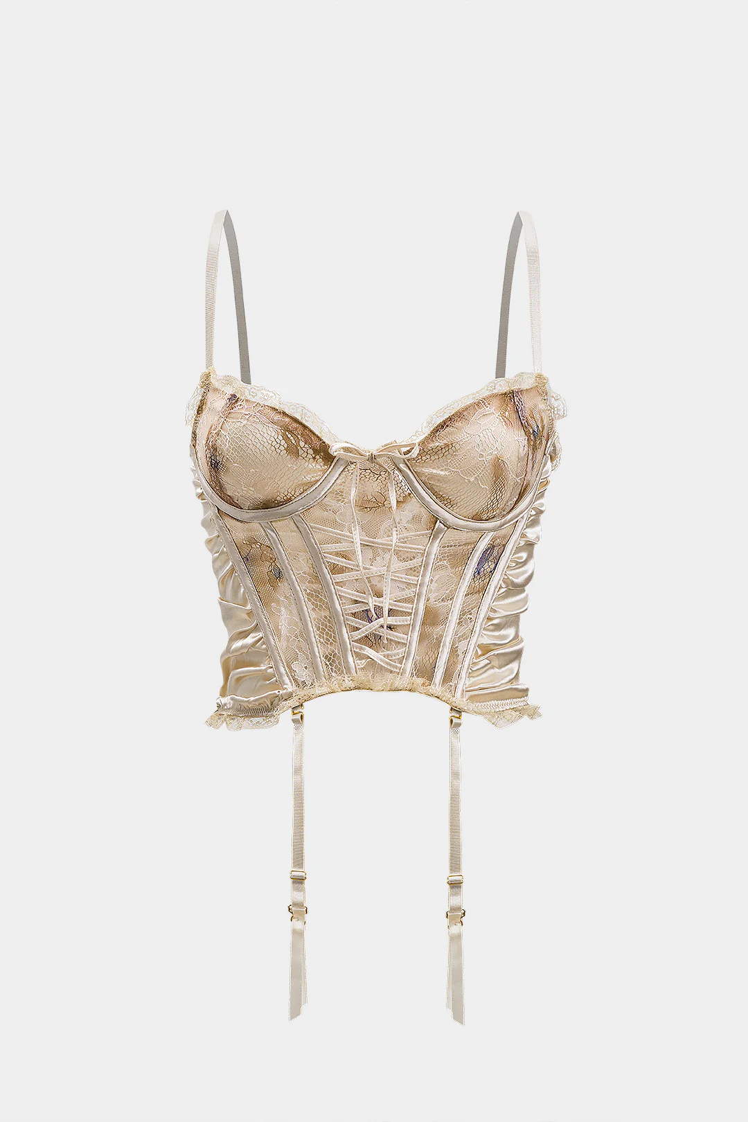 Strappy Satin Crossed Slip Cami Top - Weenar