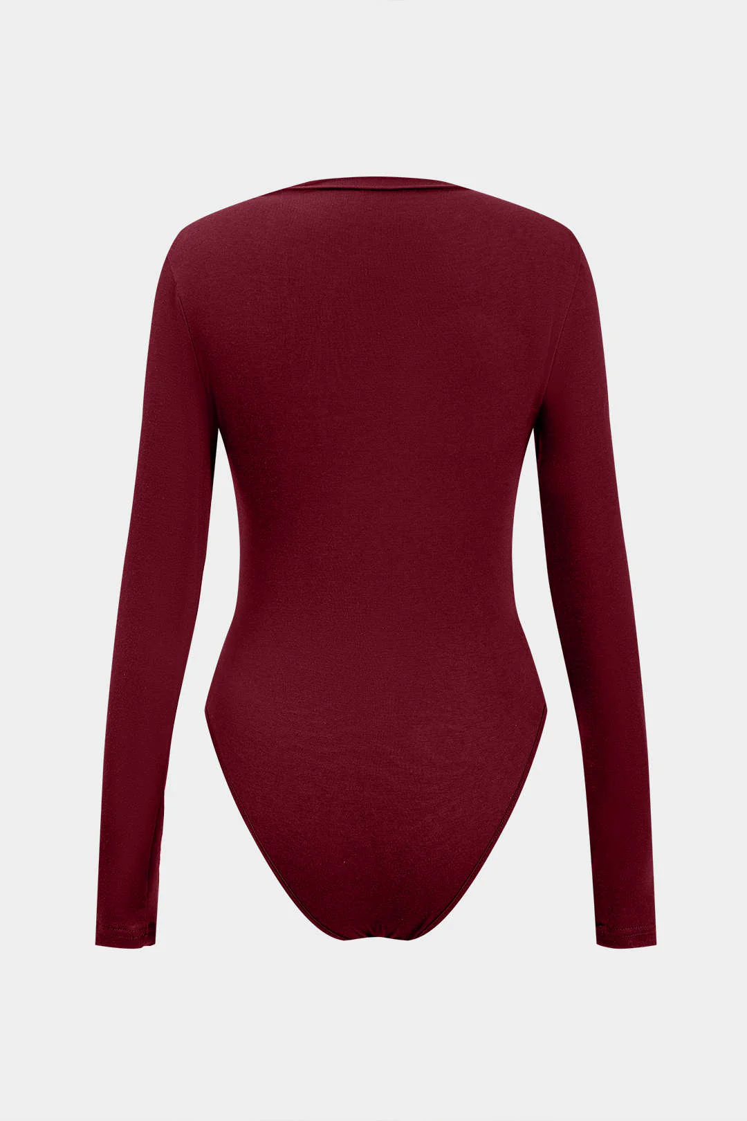 Knit Ruched Long Sleeve Bodysuit - Weenar