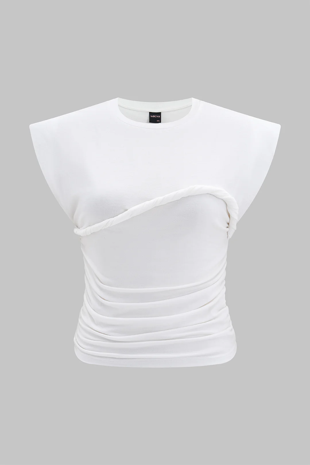 Plus Size Ruched Twist T-Shirt - Weenar