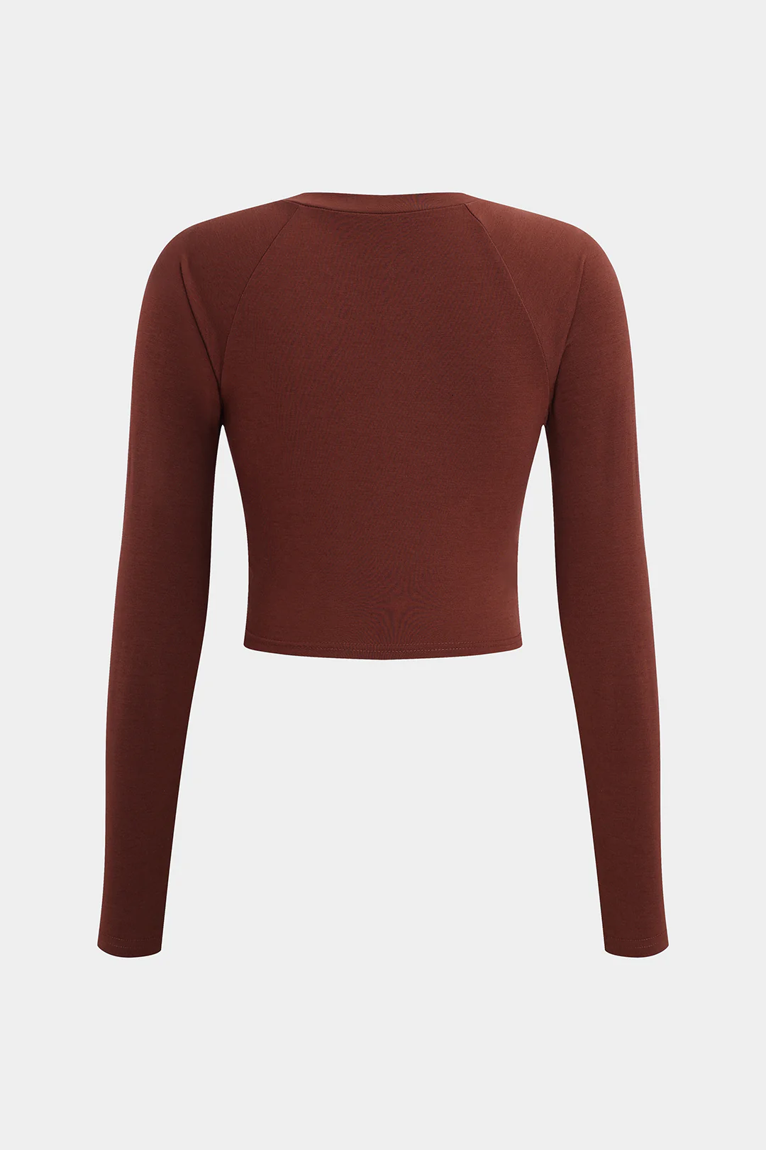 Digital Pattern Print Round Neck Long-Sleeve Top - Weenar