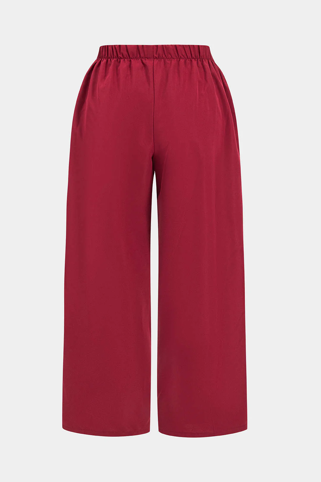 Plus Size Contrast Bow Patchwork Trousers - Weenar